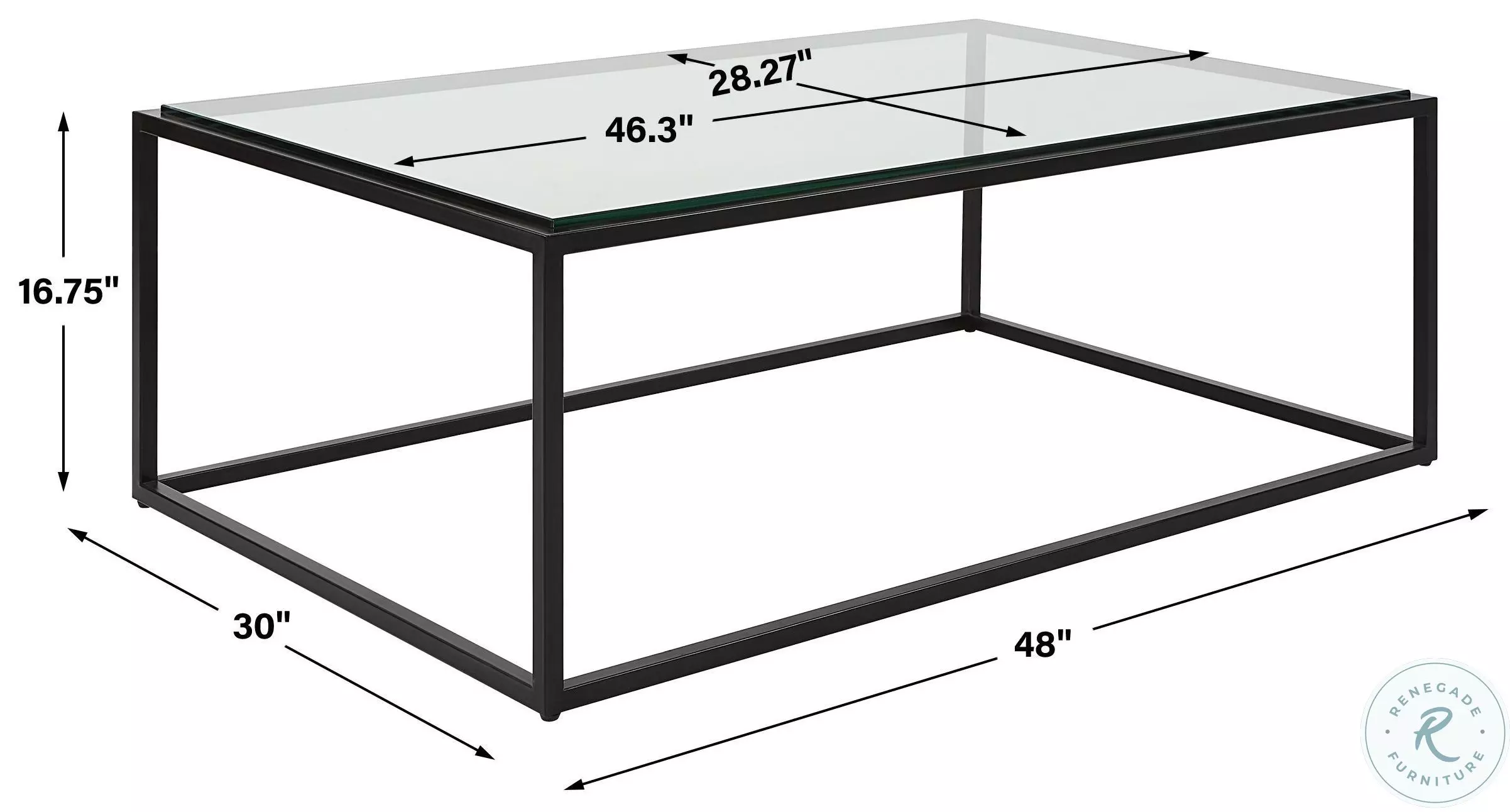 Tessora Satin Black Cocktail Table