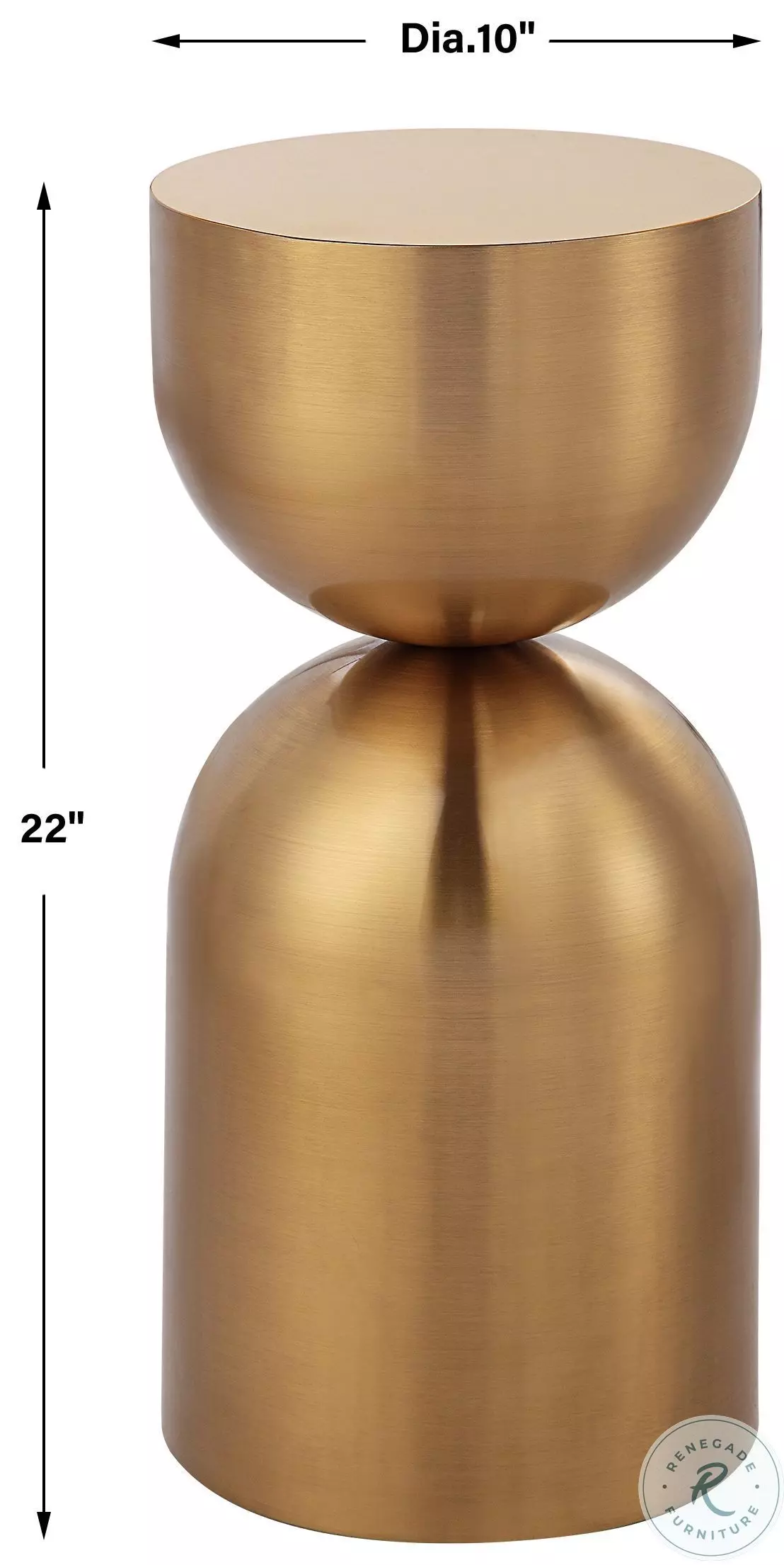 Flora Rich Plated Gold Accent Table