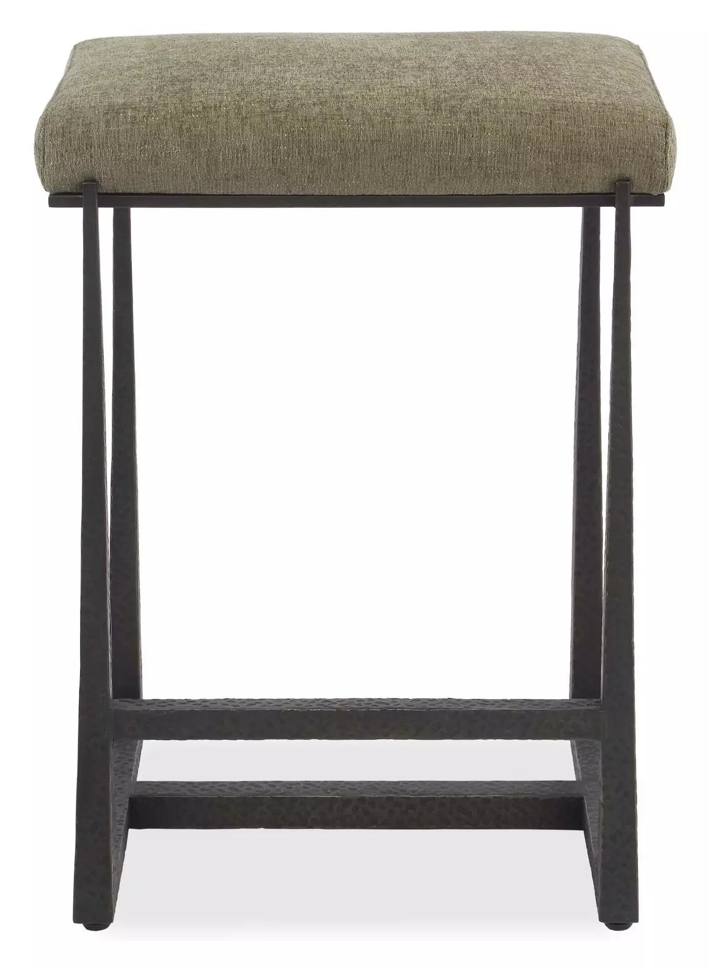 Uttermost 53031 Midas 26 inch Textured Antique Bronze and Textured Moss Toned Polyester Counter Stool