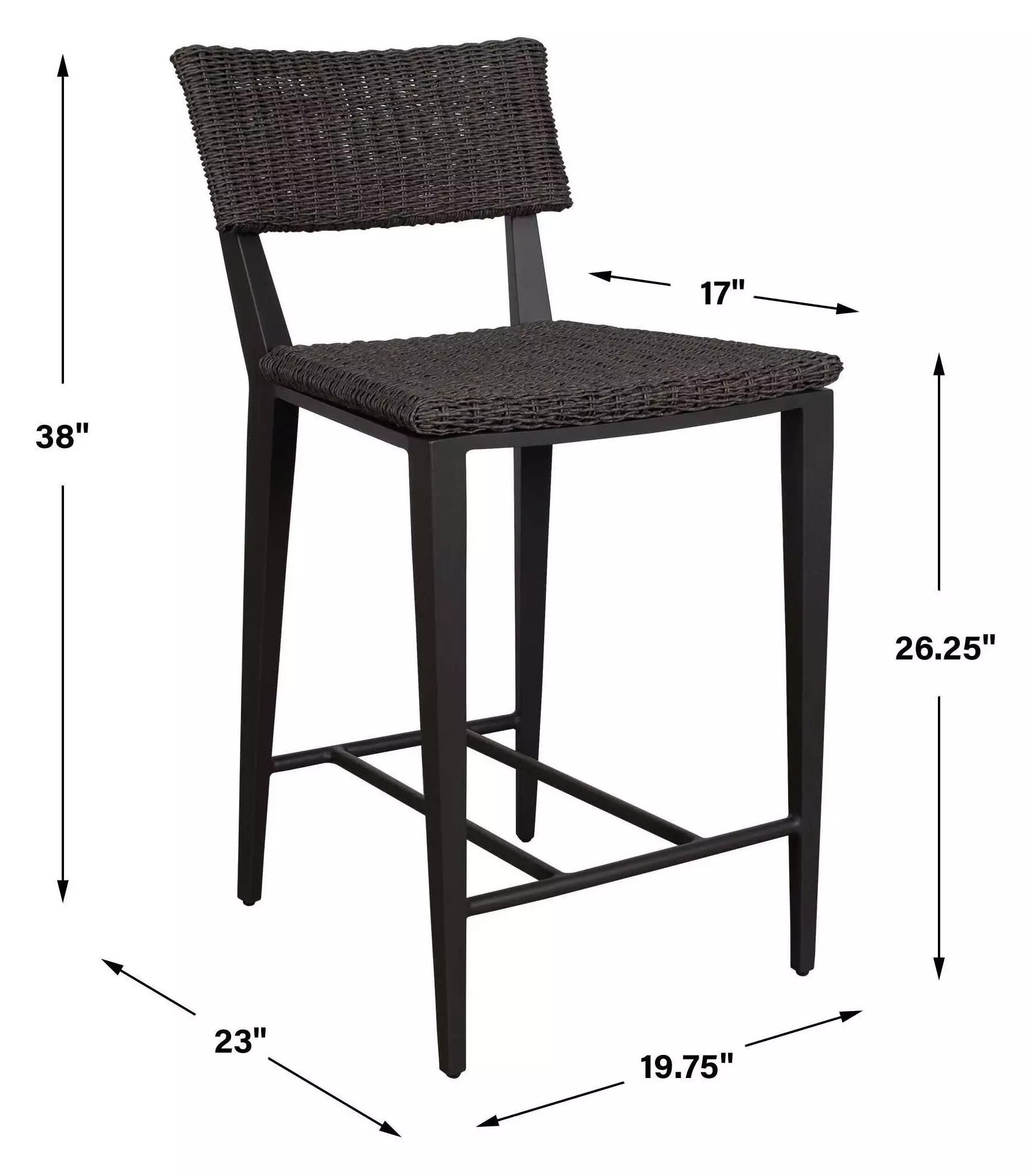 Hamilton Java Outdoor Counter Height Stool