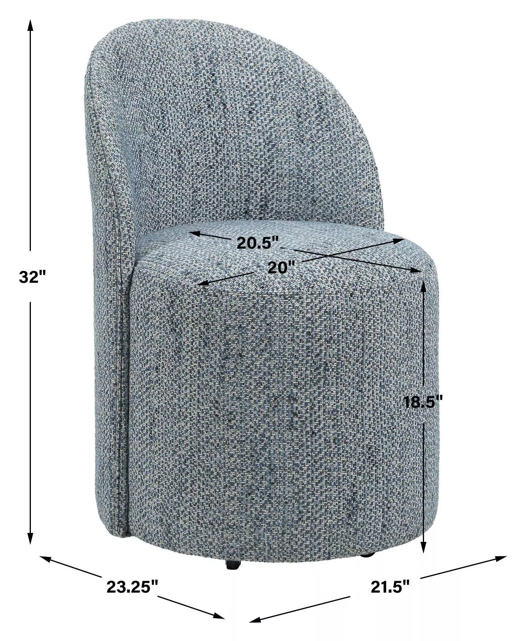 Somerset Denim Upholstered Dining Chair