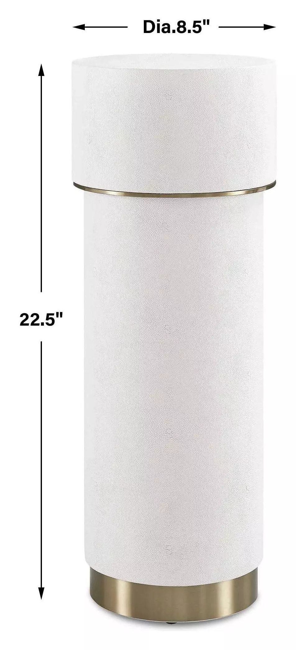 Wessex White and Brushed Brass Round Drink Table
