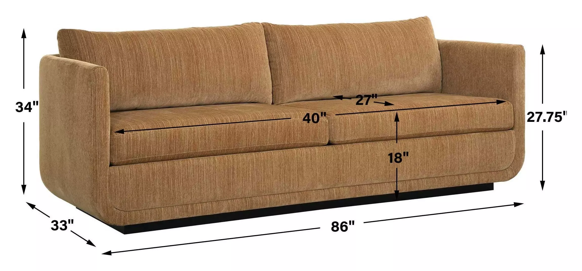 Abound Ginger 86" Sofa
