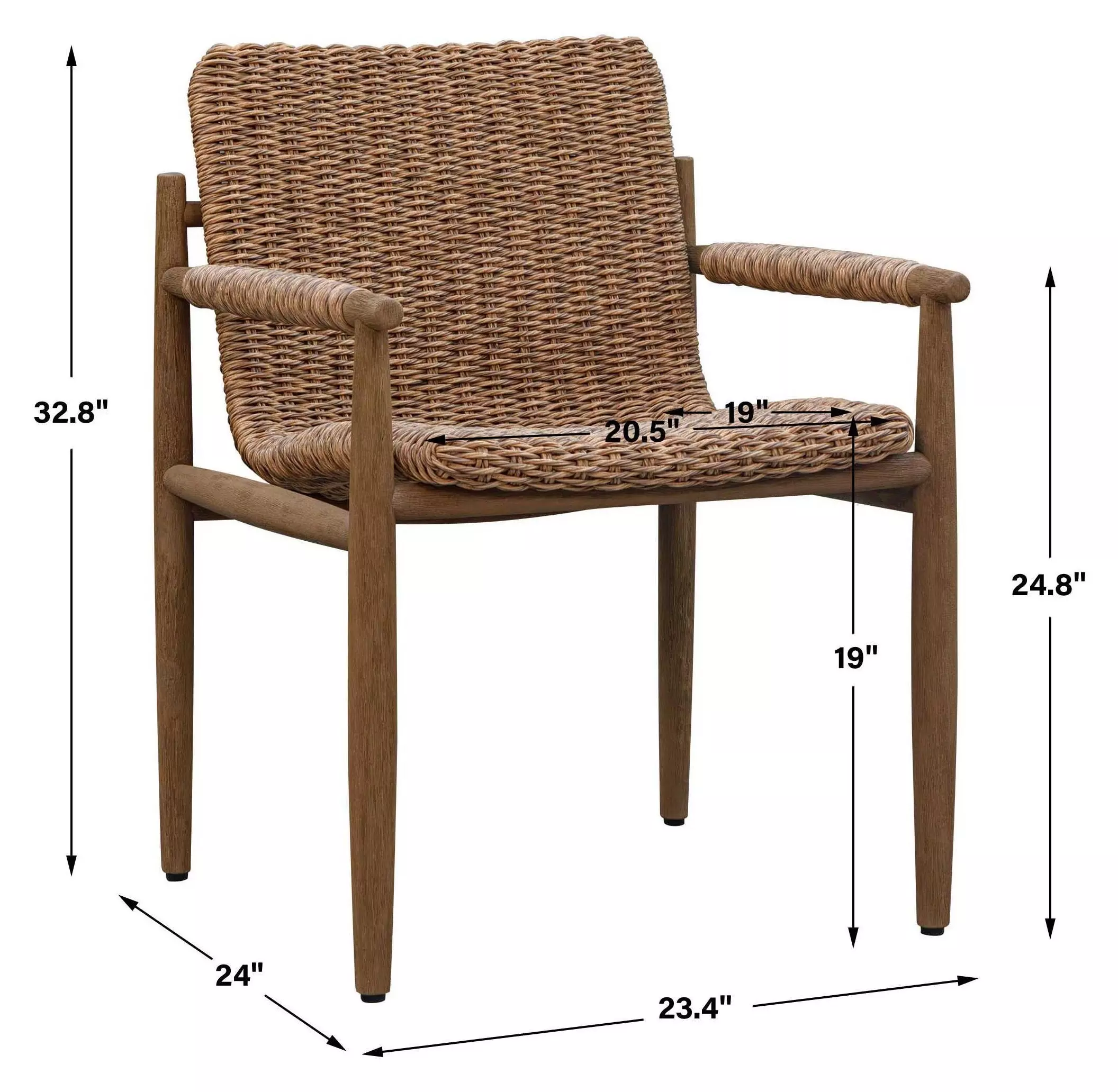Prescott Driftwood Outdoor Dining Chair