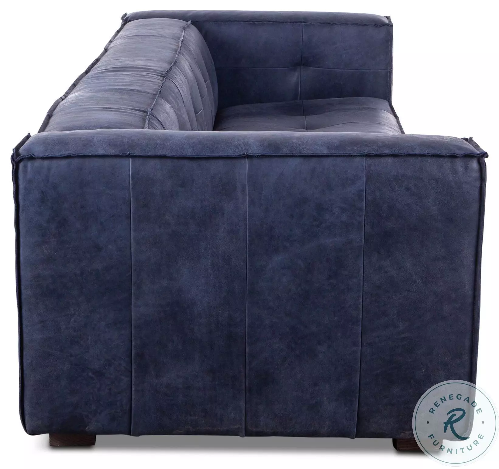 Portia Antique Blue Italian Leather Sofa From Home Gallery Stores