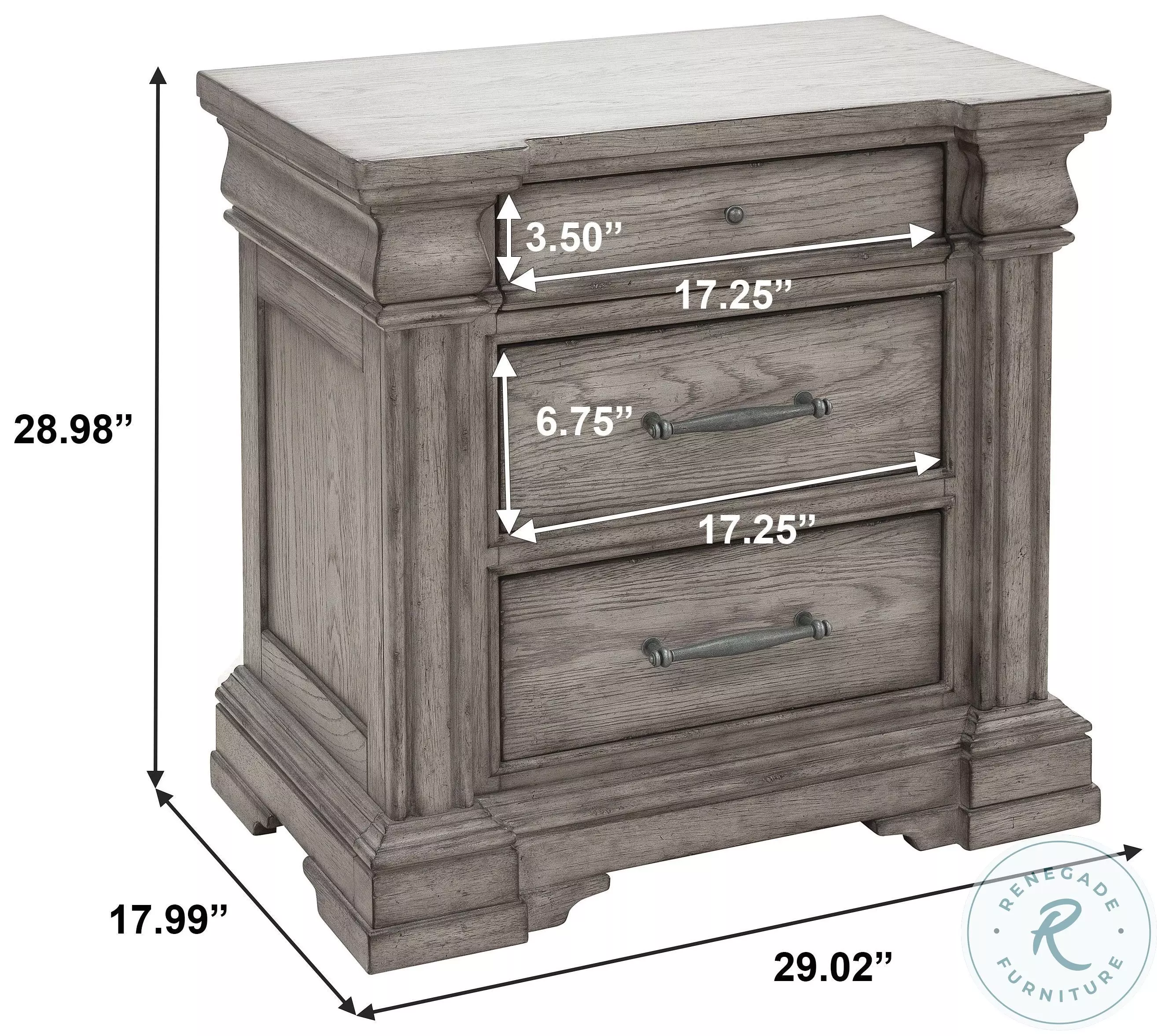 Jefferson Crest Bluff Grey Nightstand