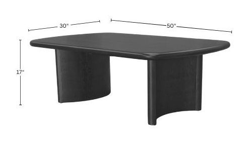 Gabrielle Black Rectangular Coffee Table