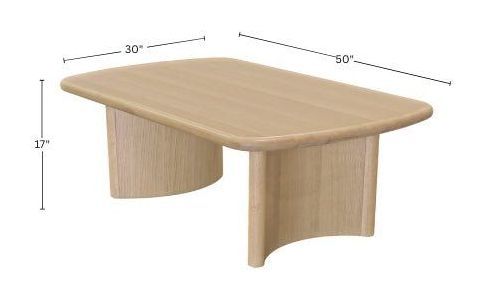 Gabrielle Light Oak Rectangular Coffee Table