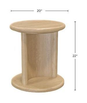 Gabrielle Light Oak Round End Table