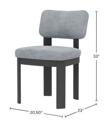 Gabrielle Black Upholstered Side Chair Set of 2