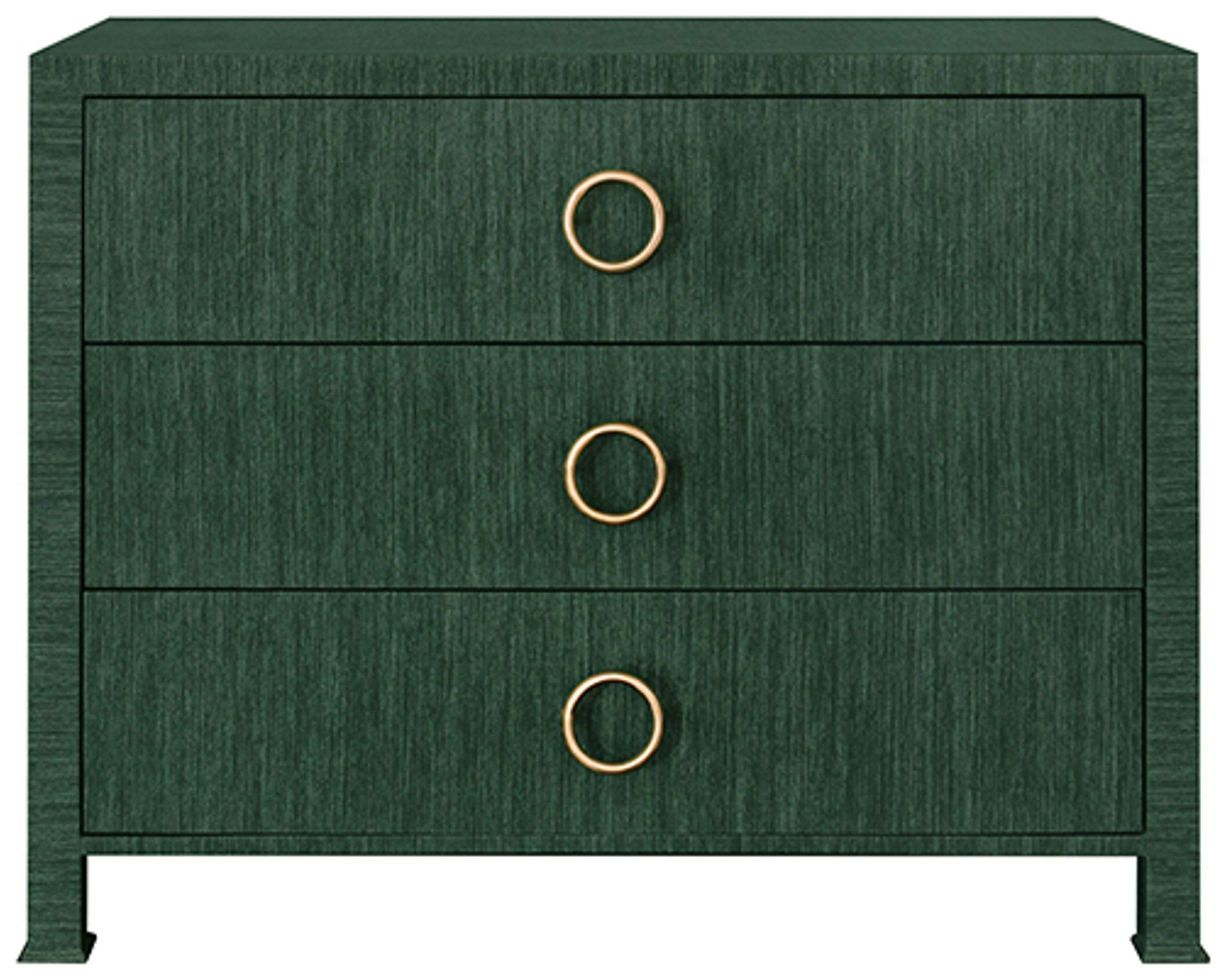 Getty Dyed Green Grasscloth 3 Drawer Chest from Worlds Away