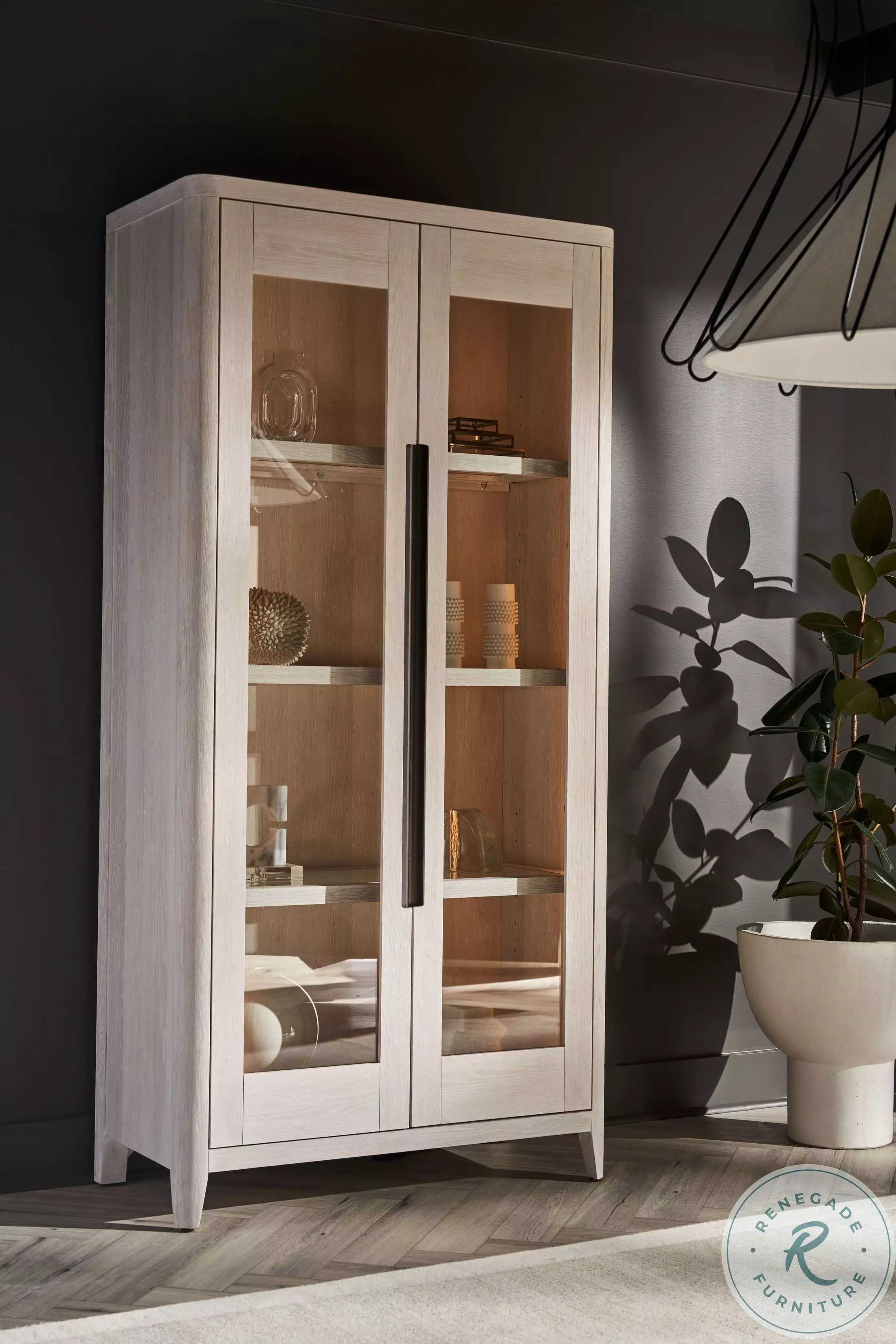 Zella White Oak Display Cabinet From Home Gallery Stores | Home