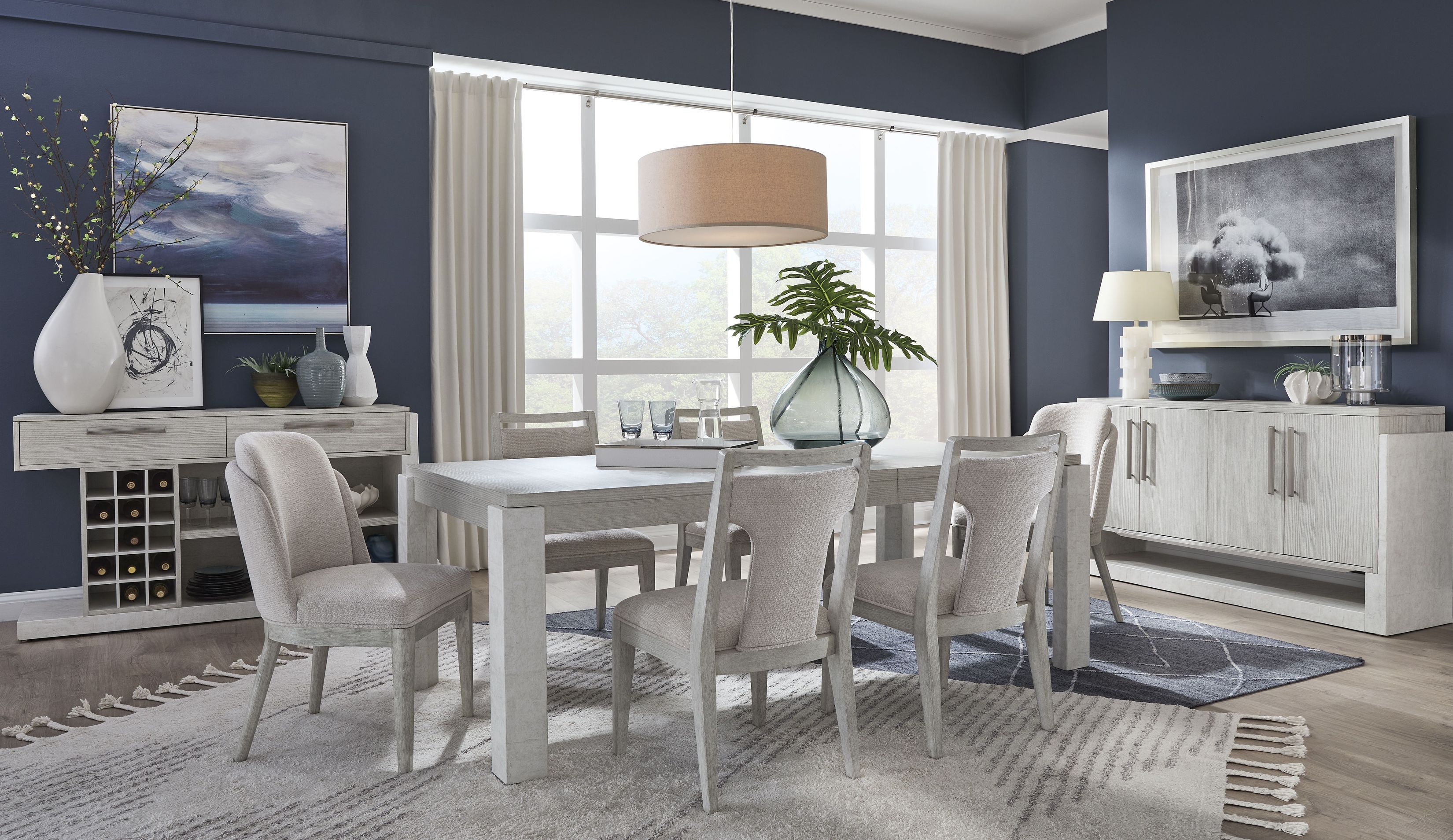 Moonwater Misty Cloud Extendable Rectangular Dining Room Set From ...