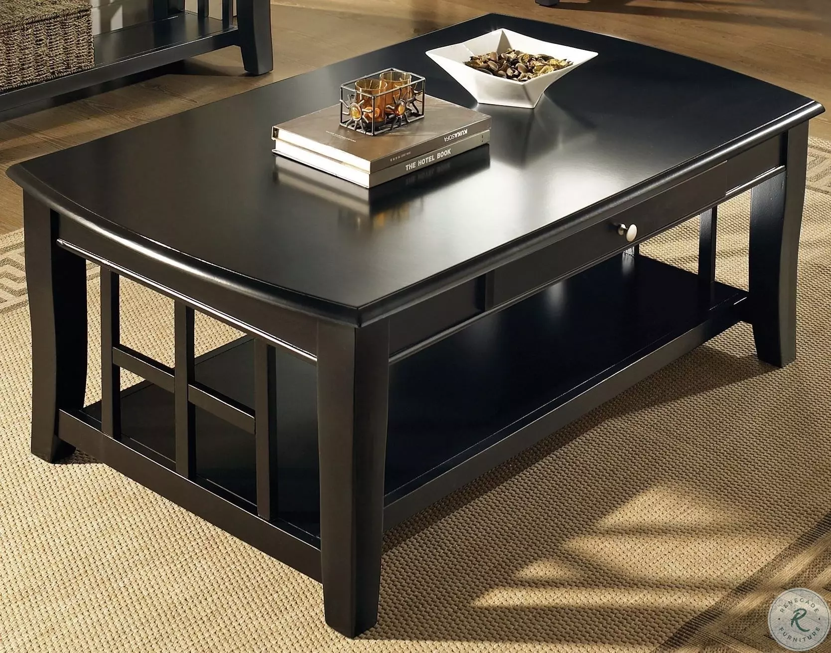 Cassidy Ebony Cocktail Table from Steve Silver (HA250C) | Coleman