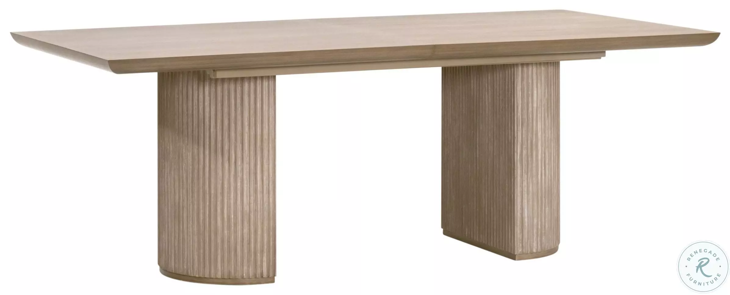 Halloway Natural Gray Acacia Extendable Dining Table From
