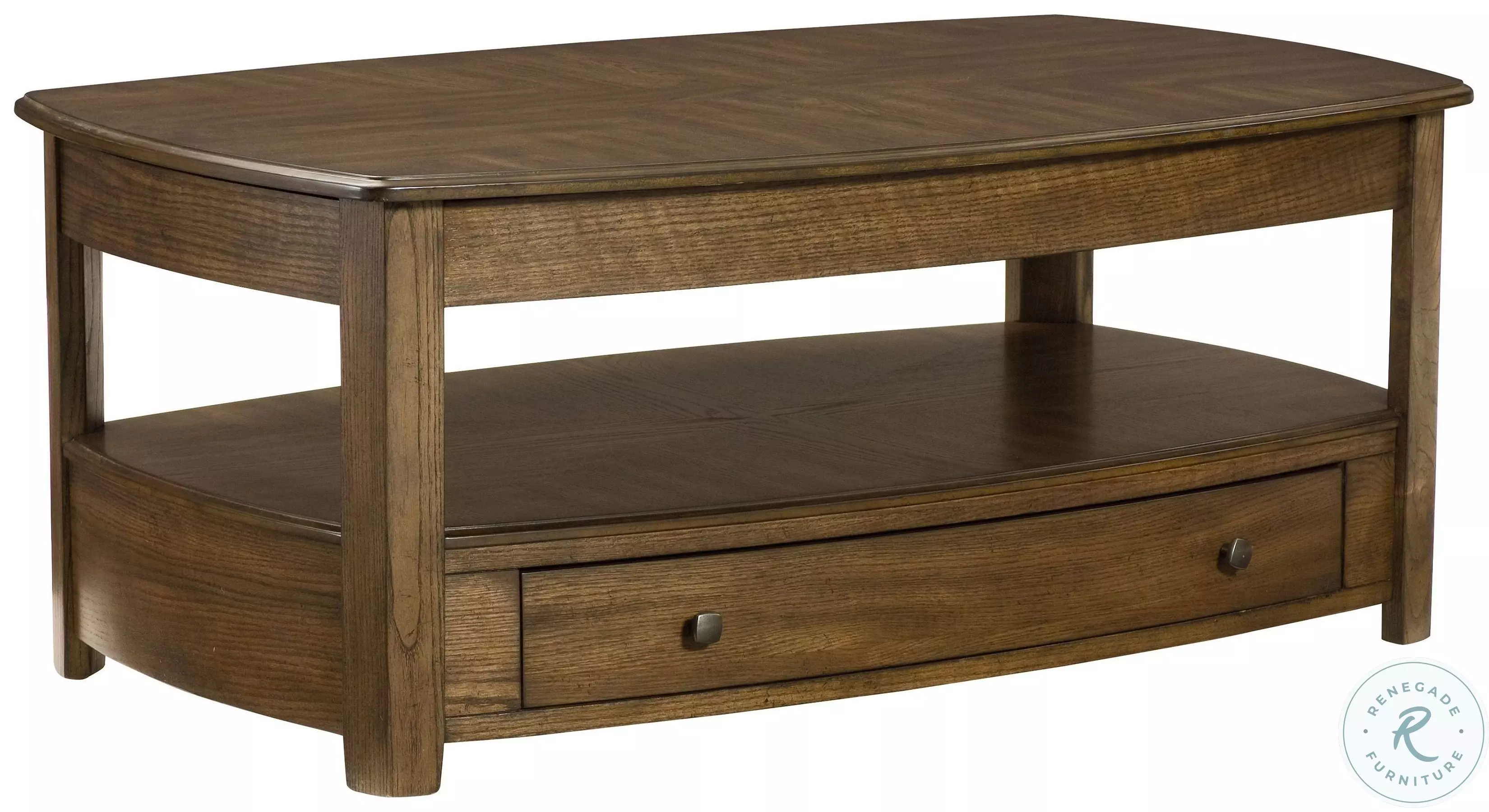 Primo Graphite Brown Rectangular Lift-Top Cocktail Table from