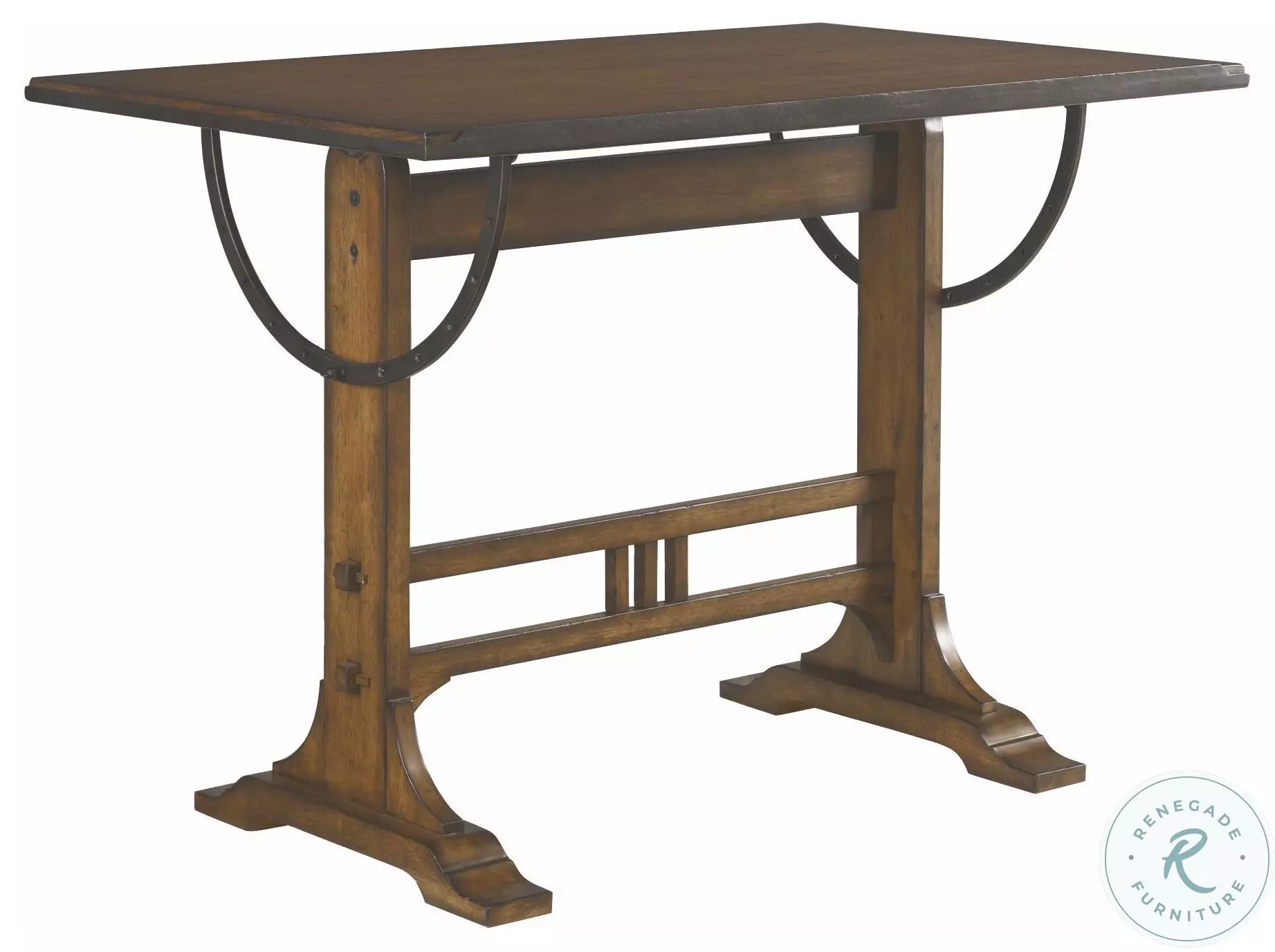 Studio Home Oak Architect Desk from Hammary (166-940) | Coleman