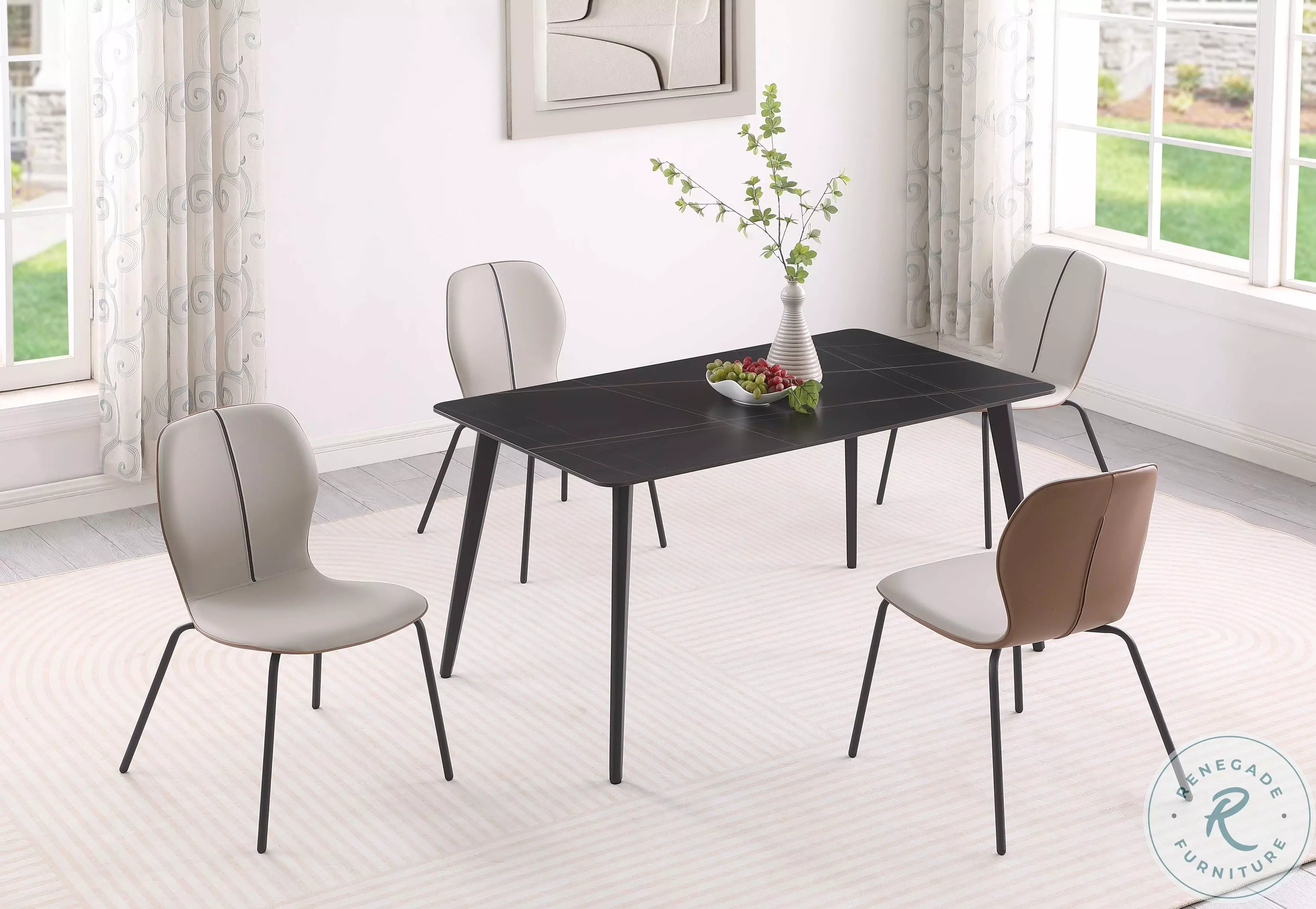 Hannah Matte Black Dining Room Set from Chintaly Imports | Coleman ...