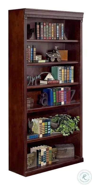 Huntington Club Vibrant Cherry 6 Shelf Bookcase from Martin
