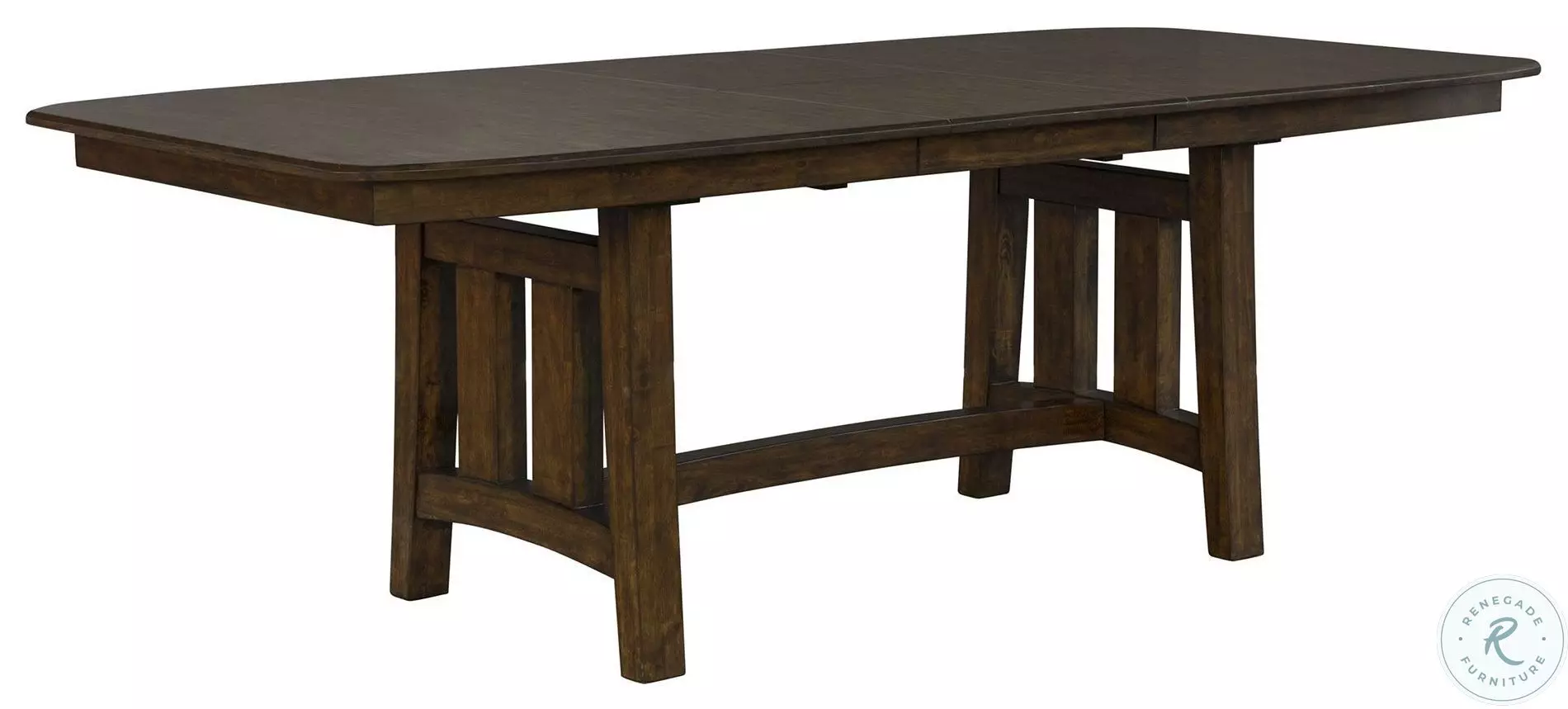Henderson Muscavadi Brown Butterfly Leaf Trestle Dining Table from