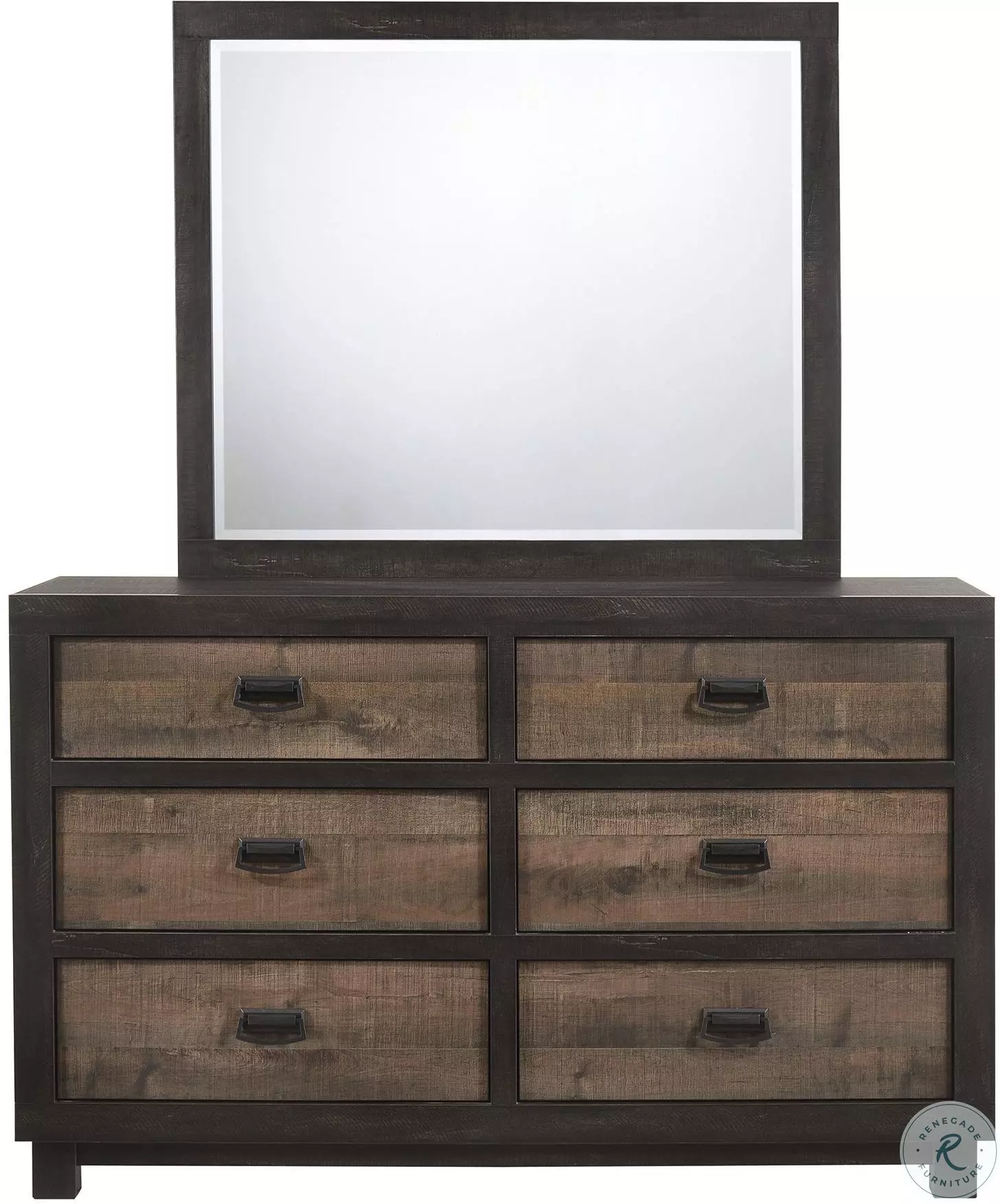 Harrison Dark Chocolate 6 Drawer Dresser With Mirror From Home