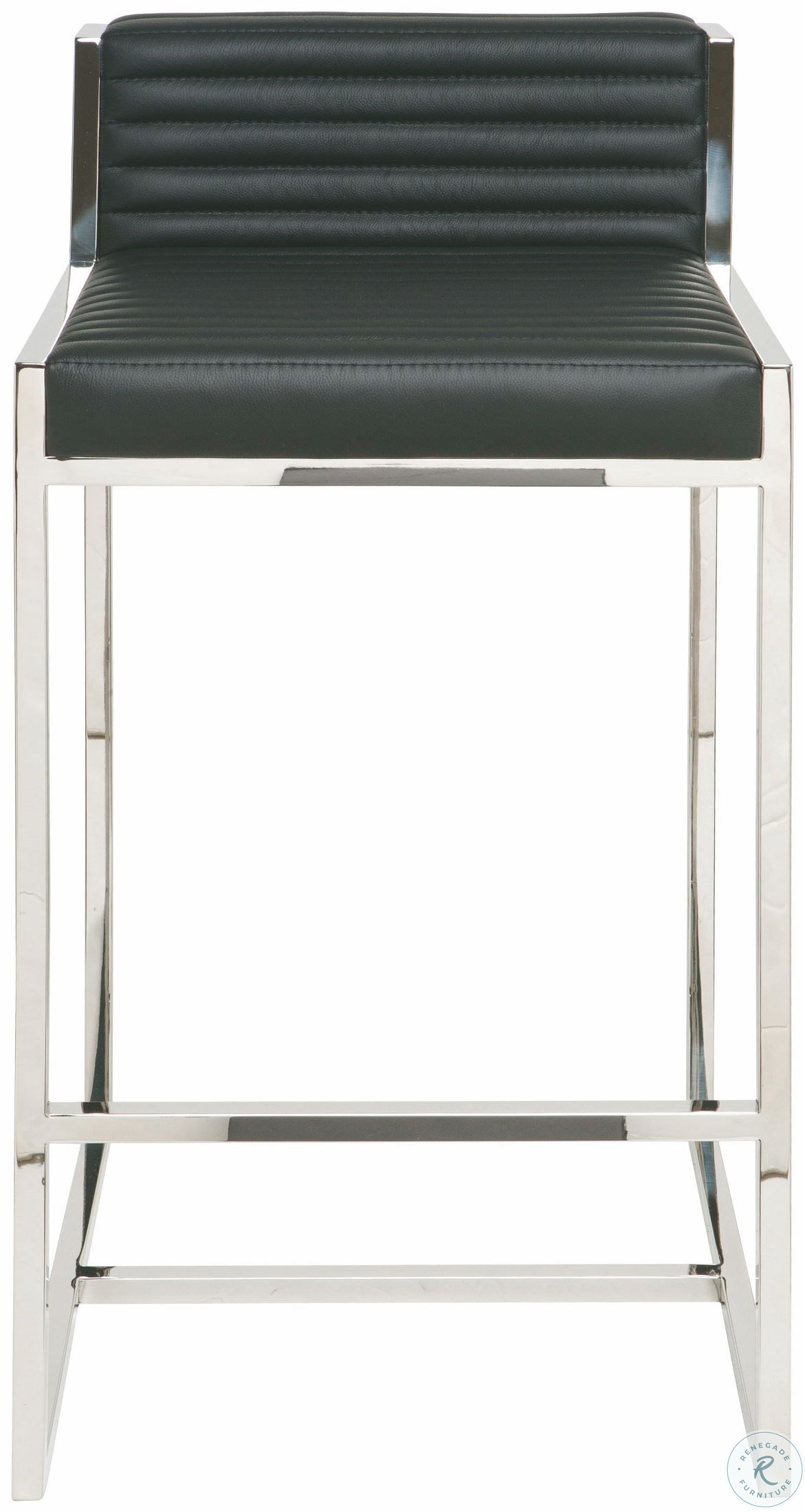 Zola Black Leather Bar Stool from Nuevo Coleman Furniture