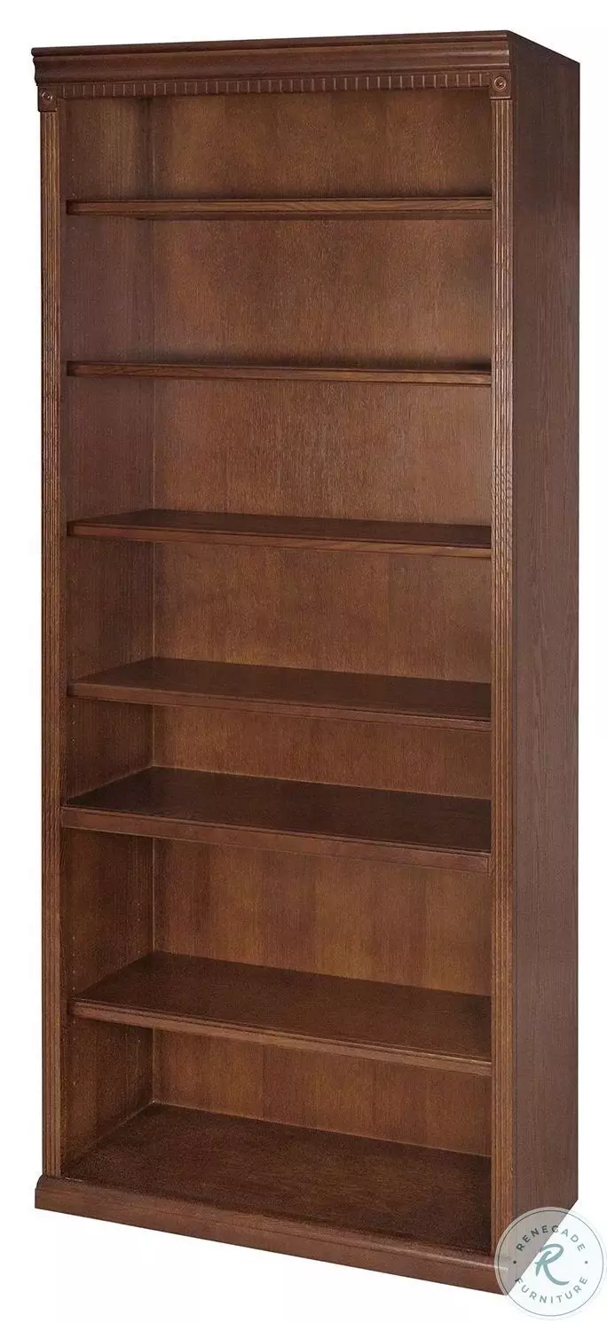 Huntington Oxford Distressed Burnish 7 Shelf 84