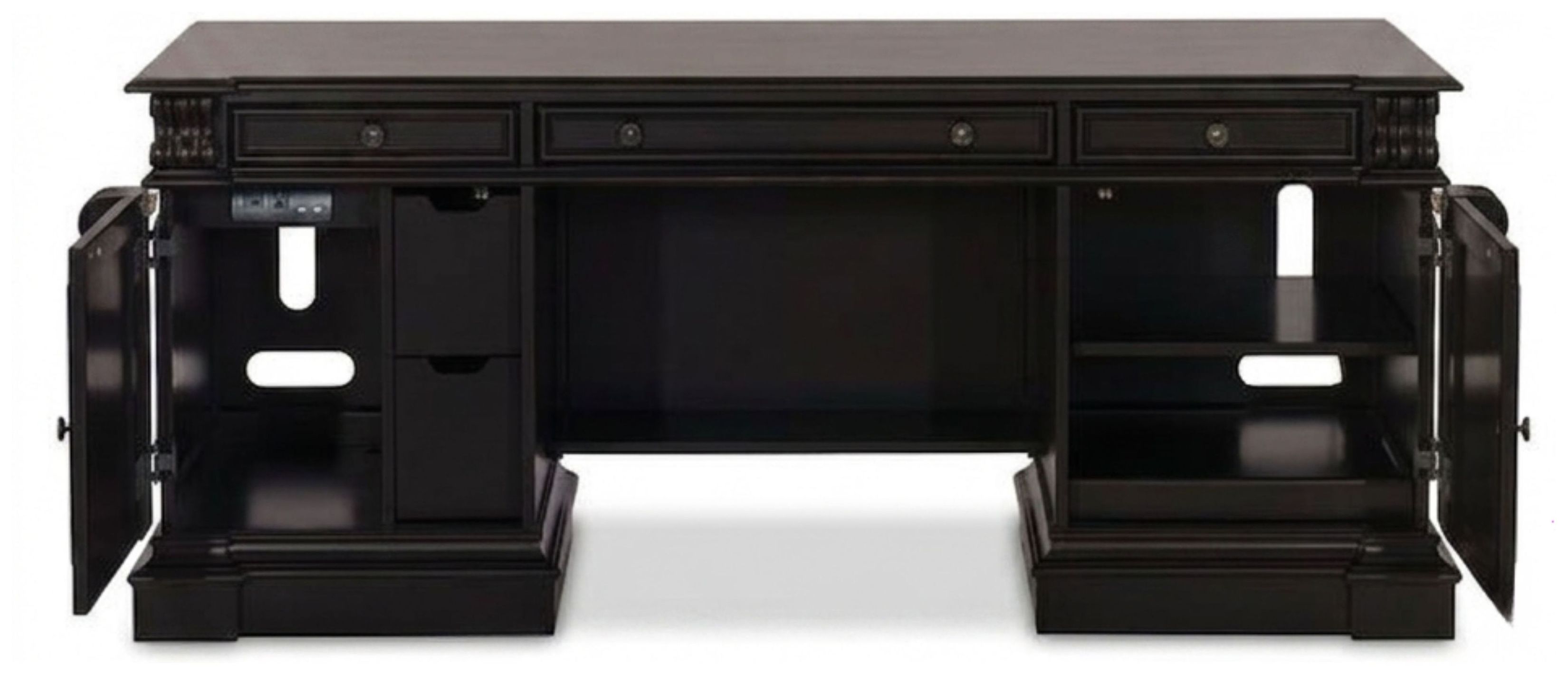 Telluride Black Computer Credenza from Hooker | Coleman Furniture