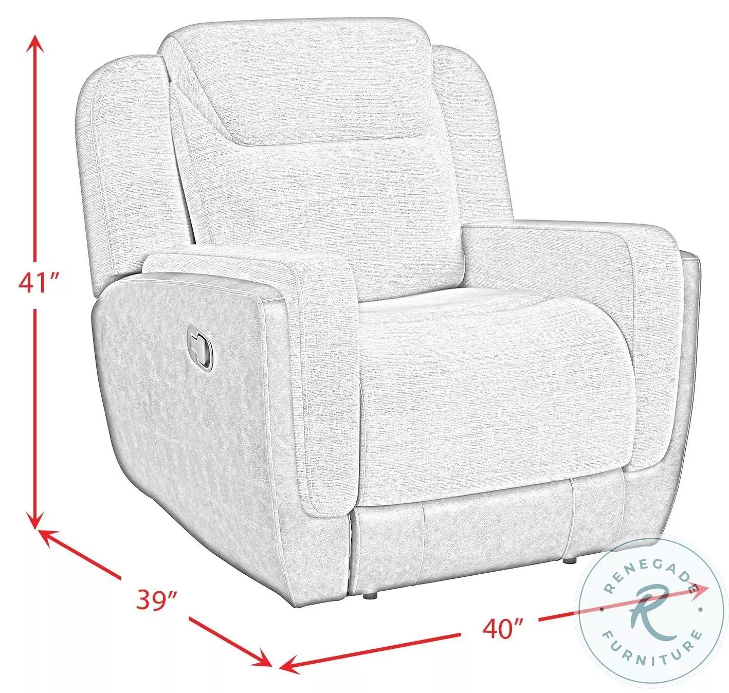 Viper Grey Glider Recliner