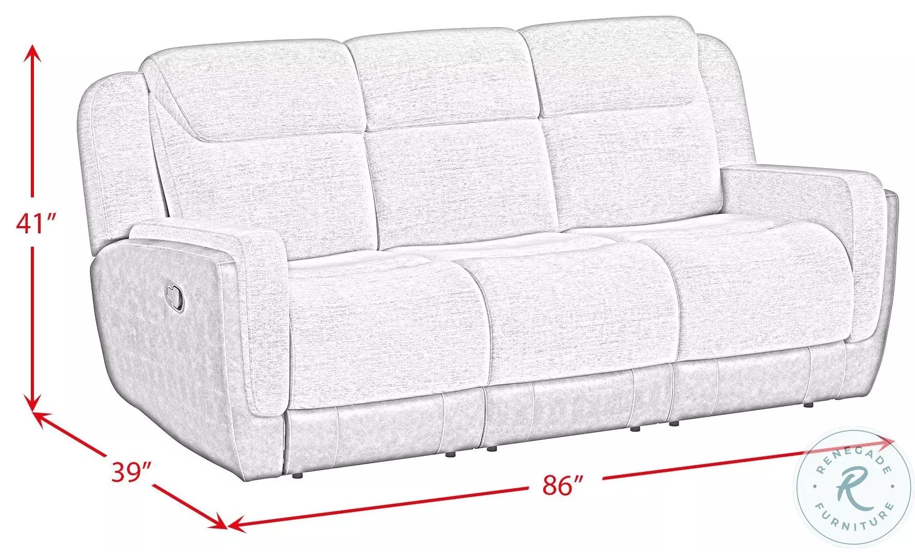 Viper Grey Reclining Sofa