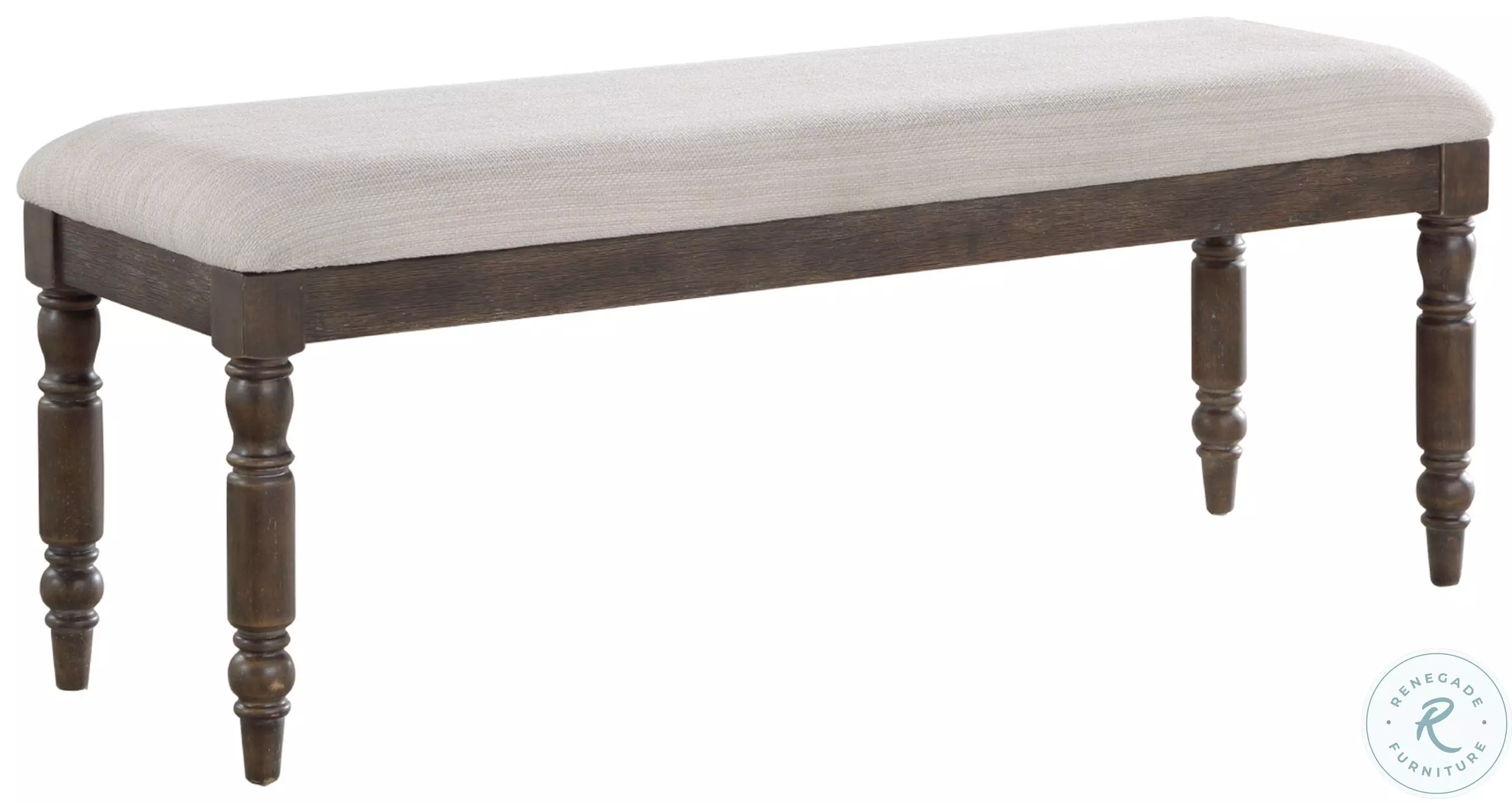 Hutchins Washed Espresso and Light Beige Dining Bench From Steve Silver