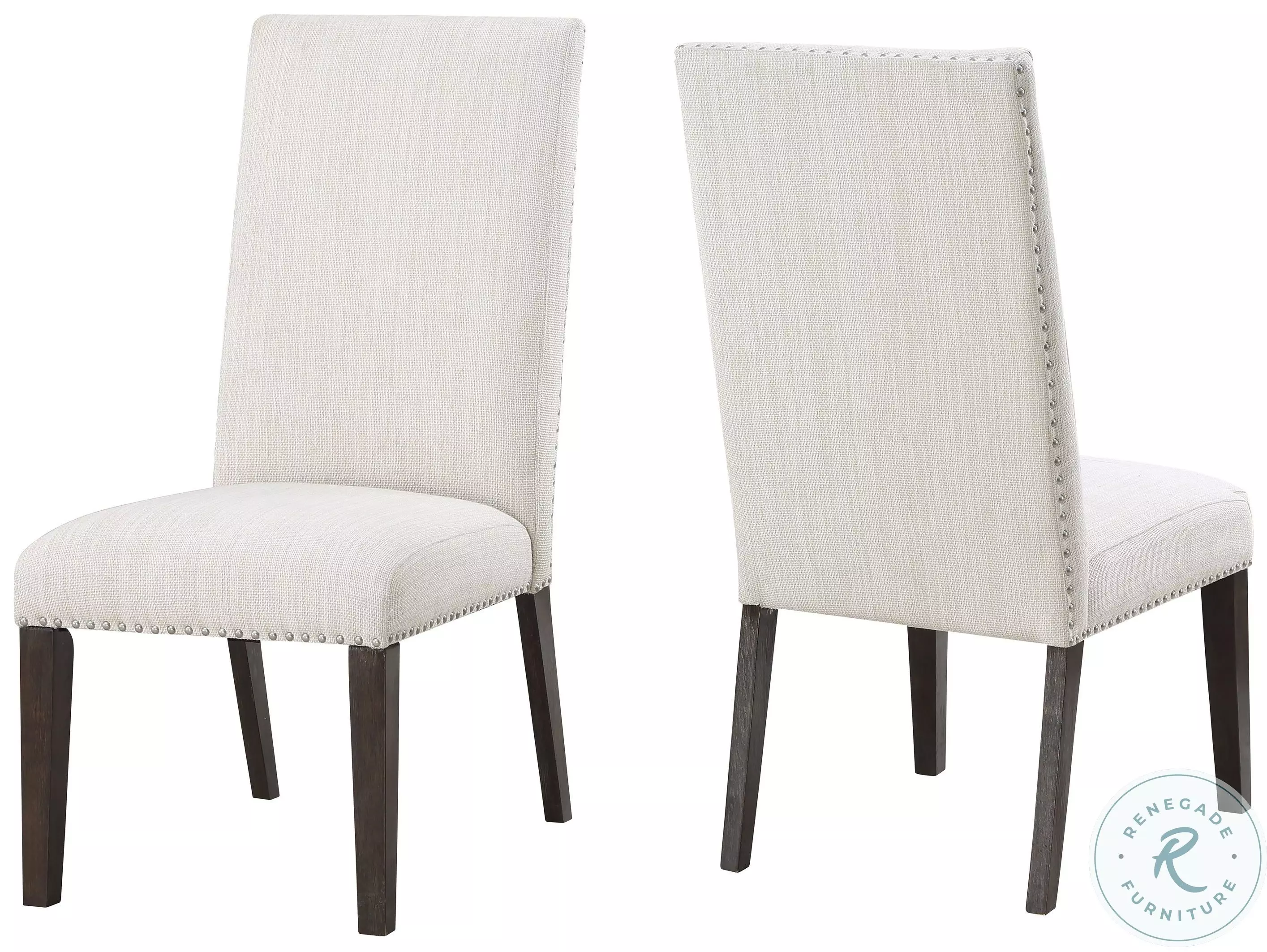 Hutchins Washed Espresso Upholstered Side Chair Set of 2 From Steve