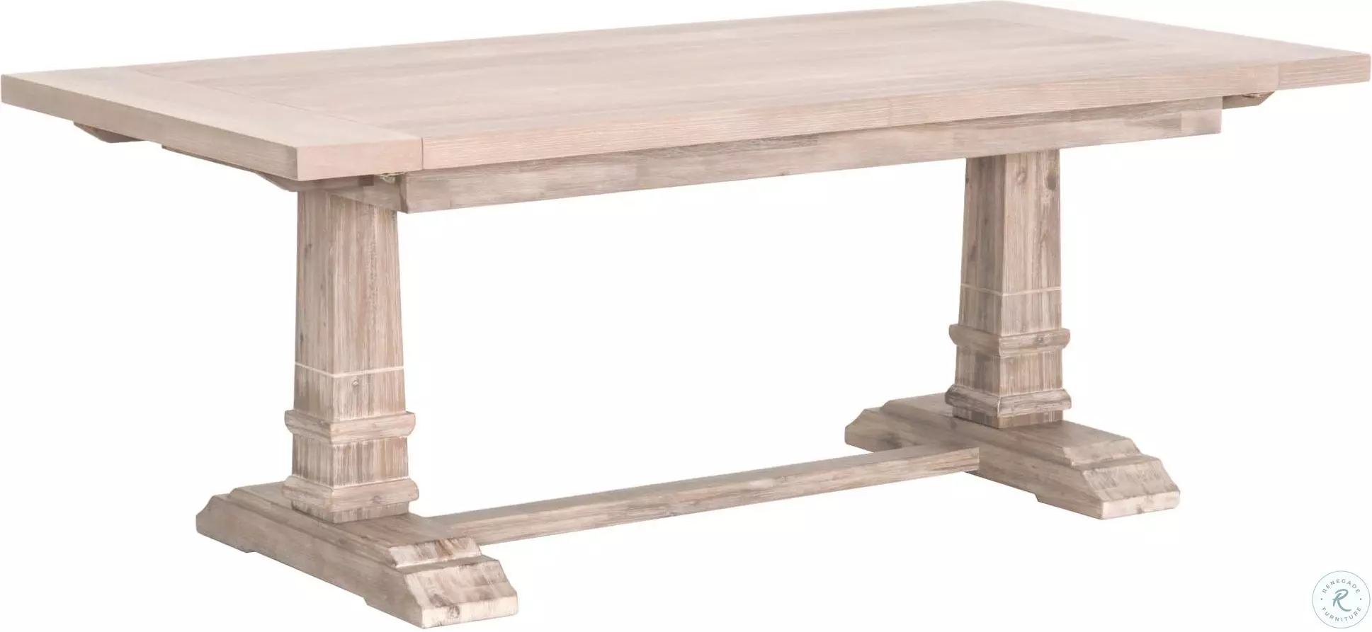 Hudson Natural Gray Rectangular Extendable Dining Table From Home
