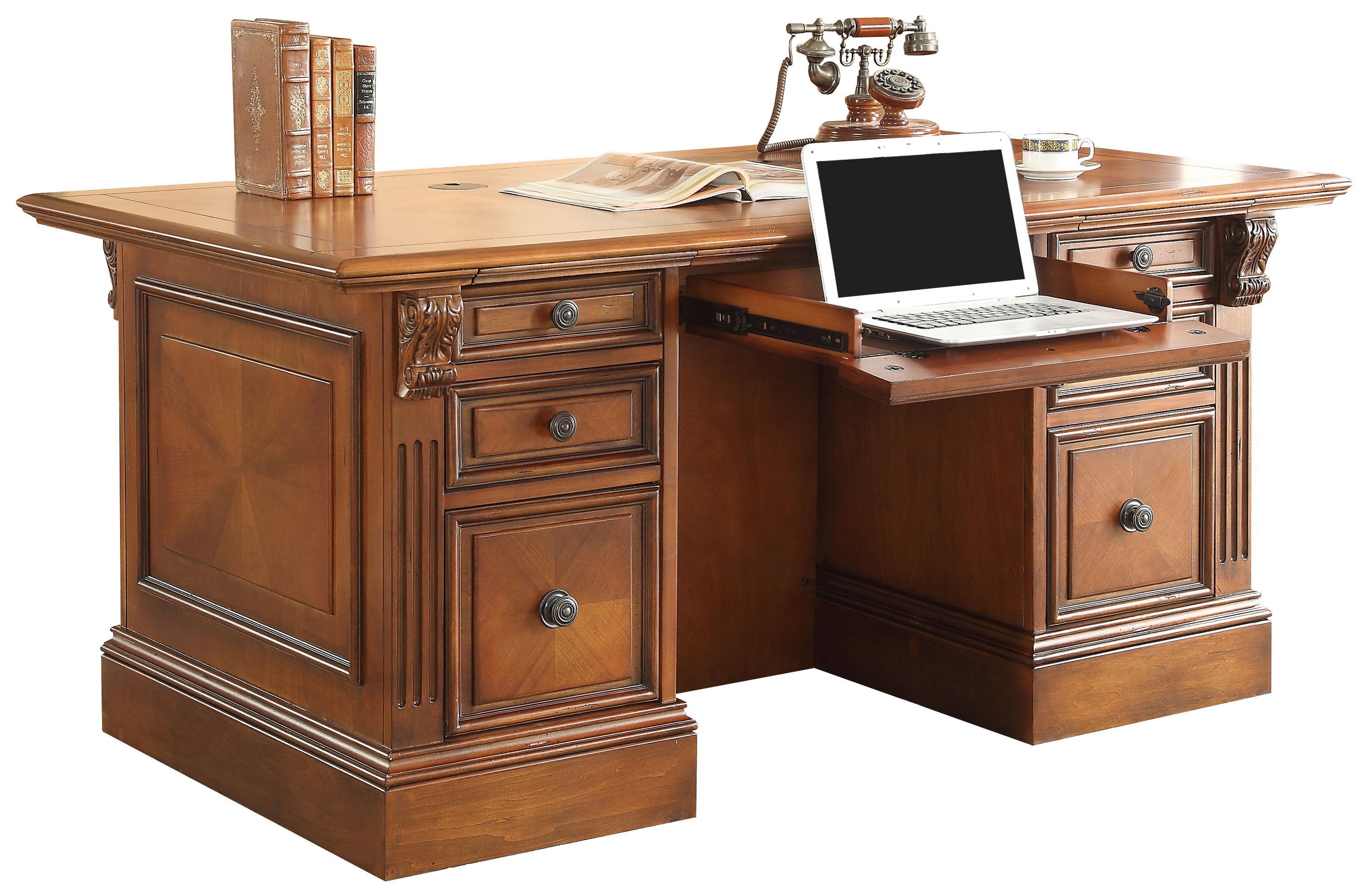 Huntington Double Pedestal Executive Desk from Parker House (HUN