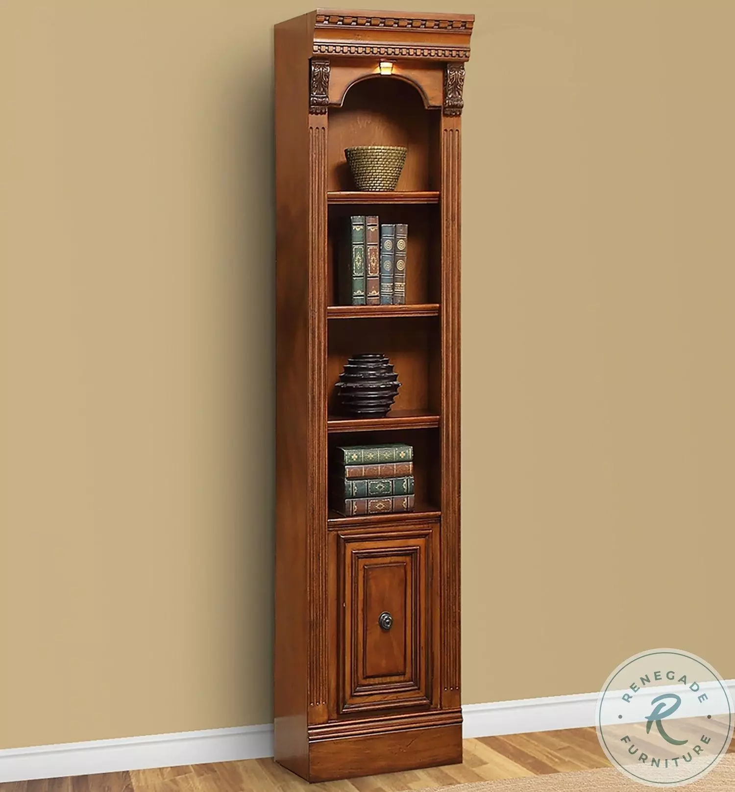 チェスト・キャビネット Antique Book open Shelf Caster Paxton Arched Door Rattan Bookshelf Raw Oak | Nathan James