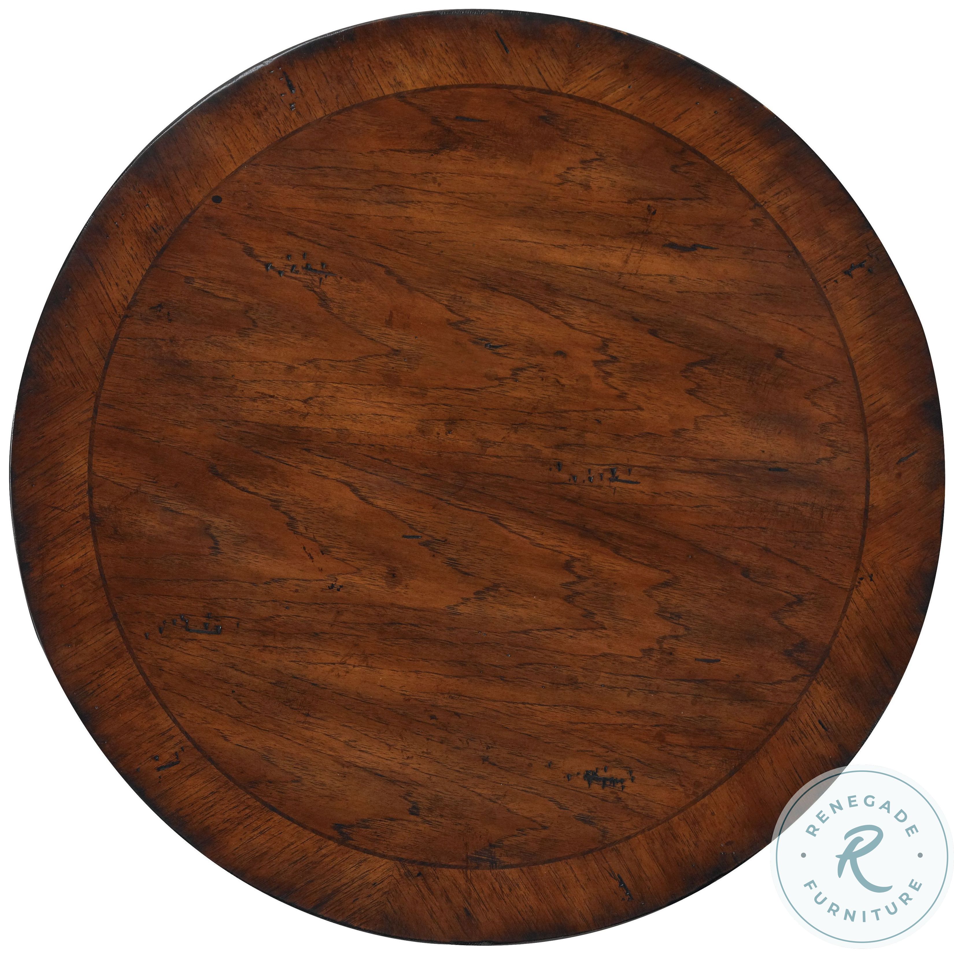 Medium Wood Round Pedestal Accent Table from Hooker | Coleman Furniture