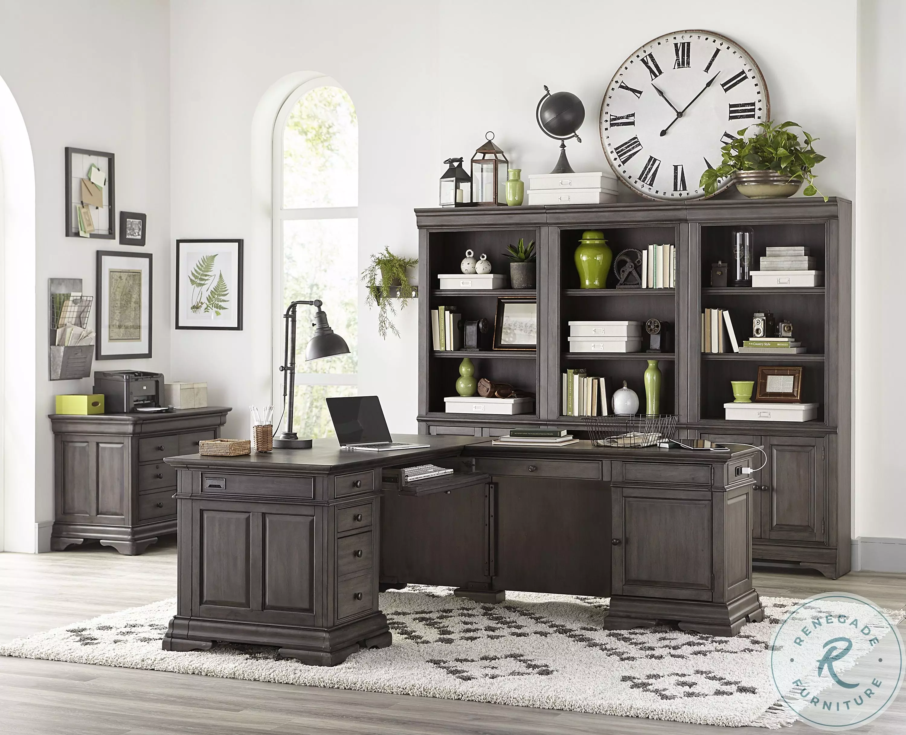 COUNTRY FURNITURE ATLANTA デスク Bush Business Furniture Lennox 60 W Farmhouse Computer Desk