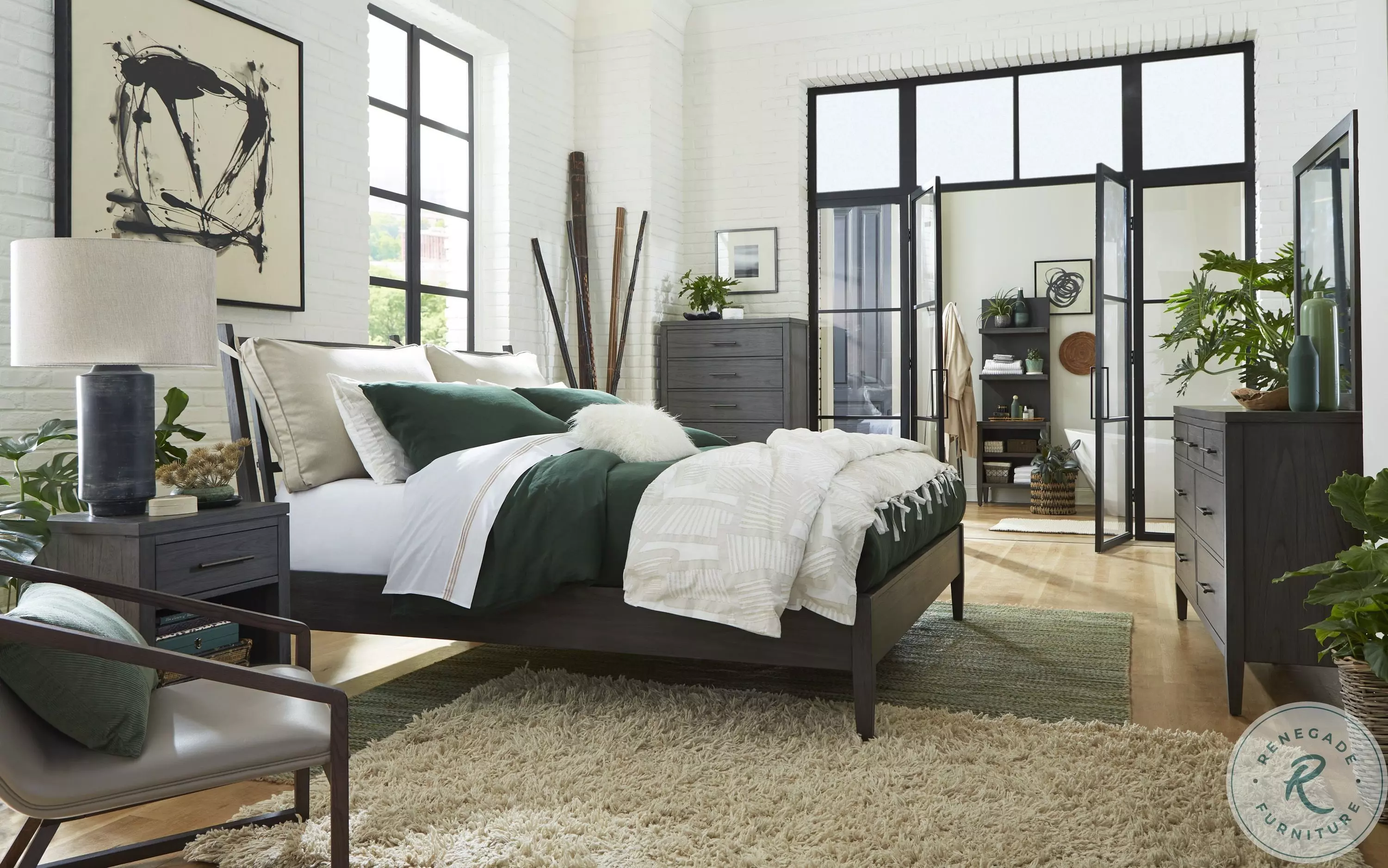 Preston Urbane Grey Slat Bedroom Set from Aspen Home