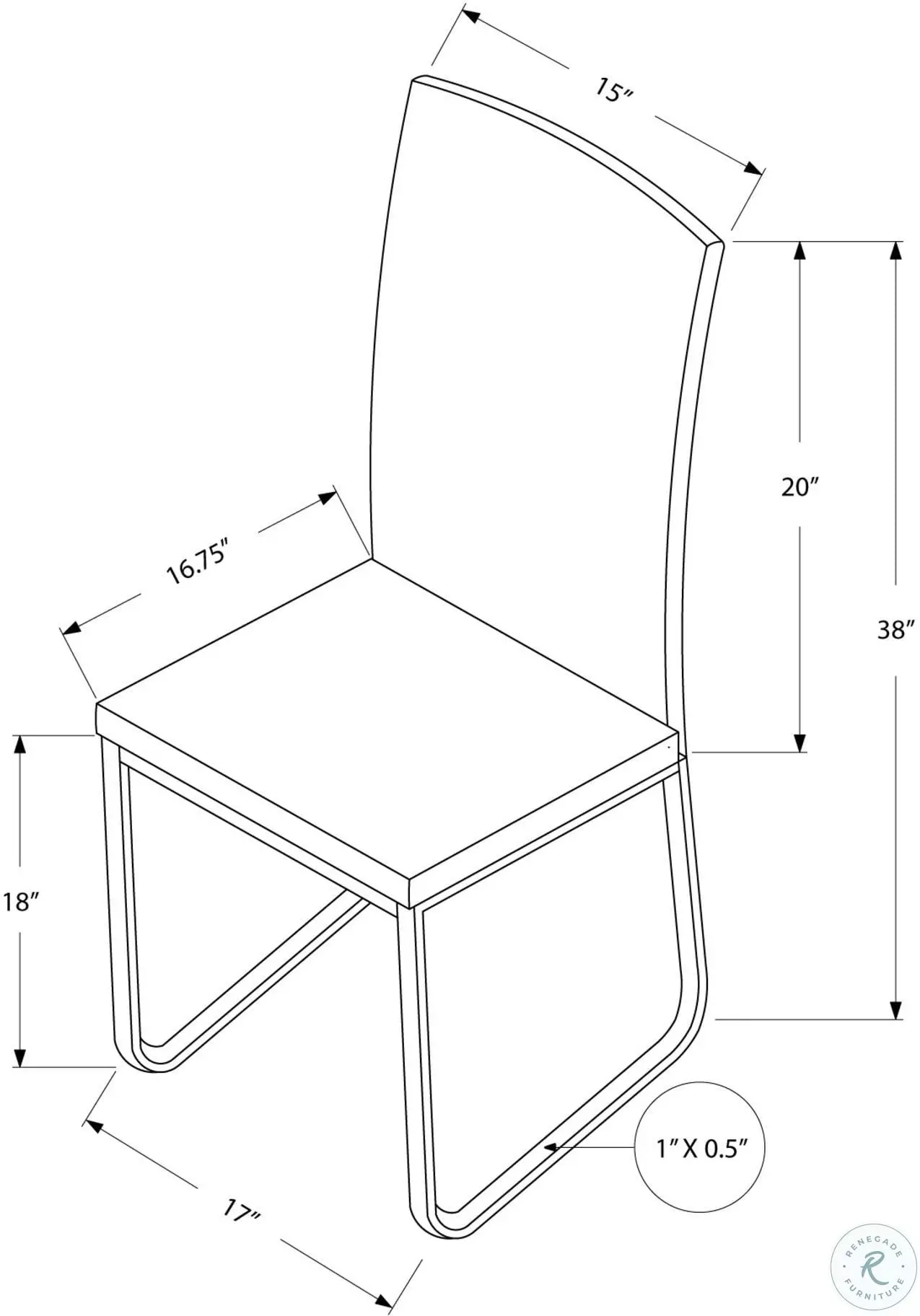Black Faux Leather and Chrome Dining Chair Set of 2