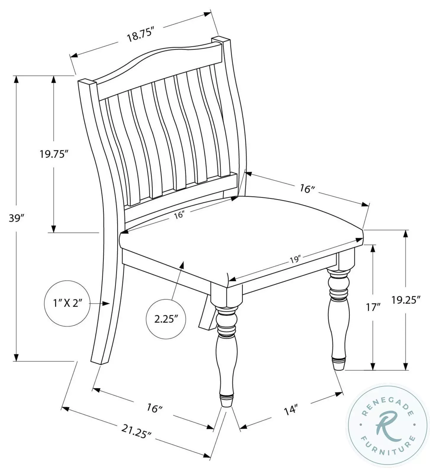 1392 Gray Upholstered Dining Chair Set Of 2