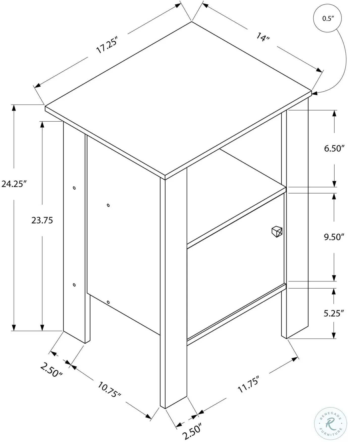 White Storage Accent Table