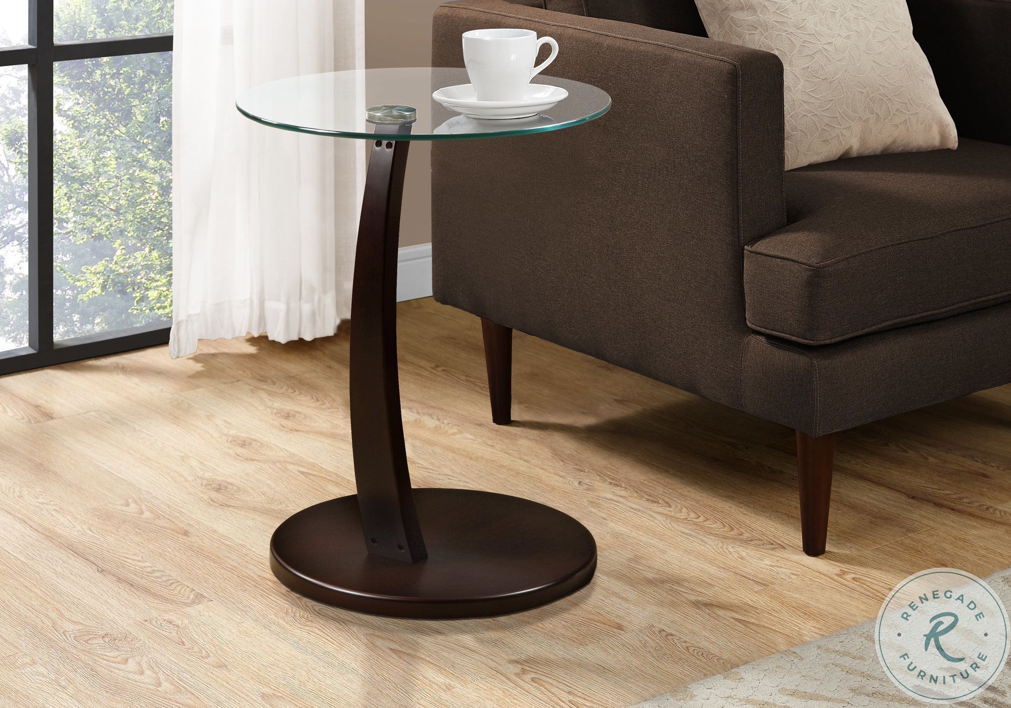3001 Cappuccino Bentwood Accent Table from Monarch (I 3001) Coleman