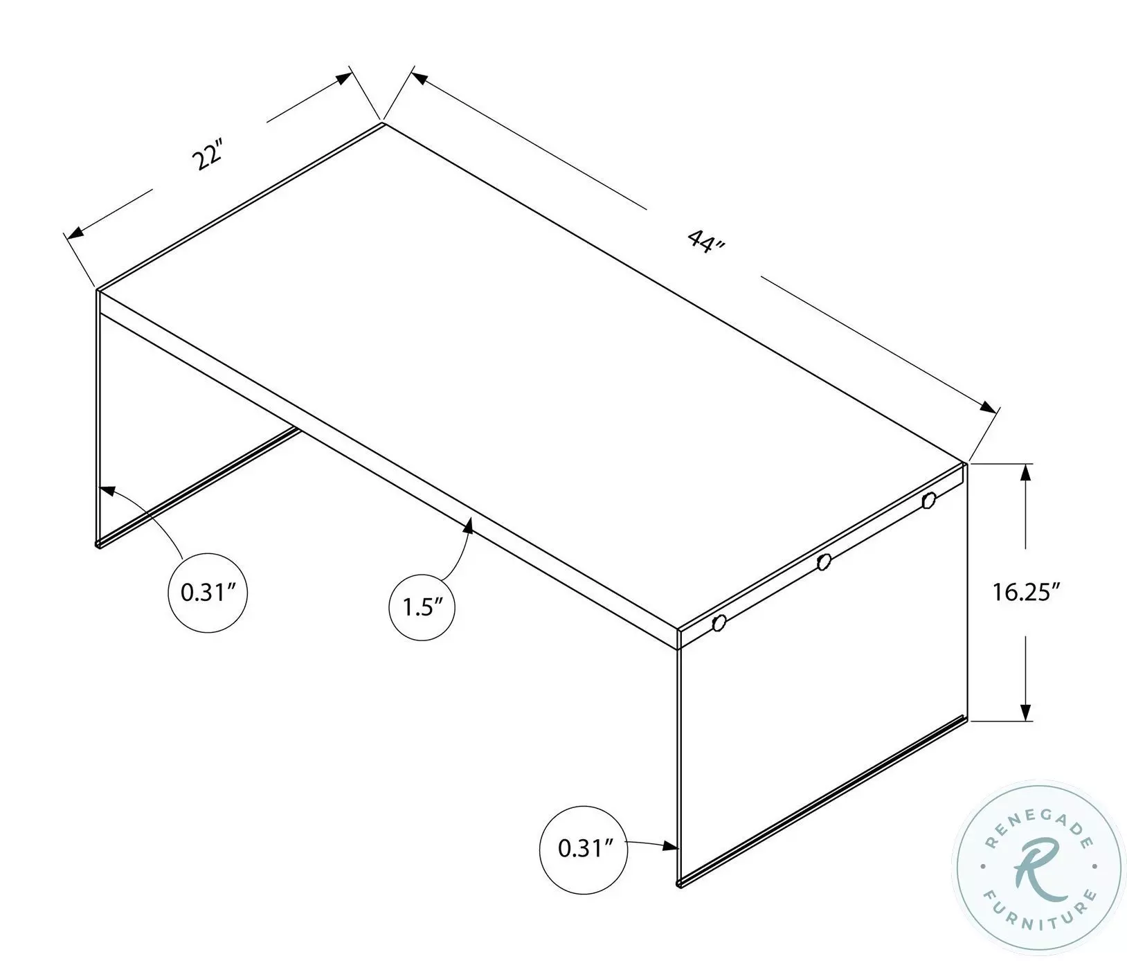 Gray Cement Coffee Table