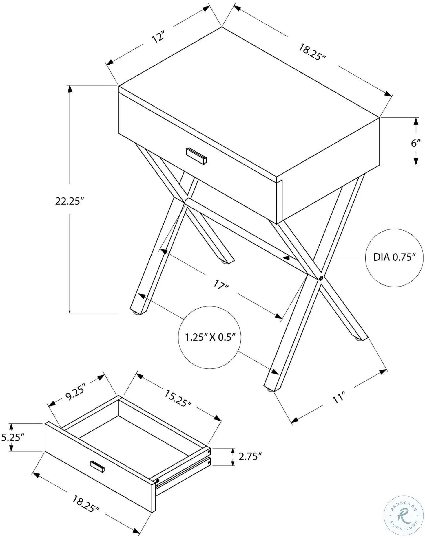 Grey Cement  Accent Table