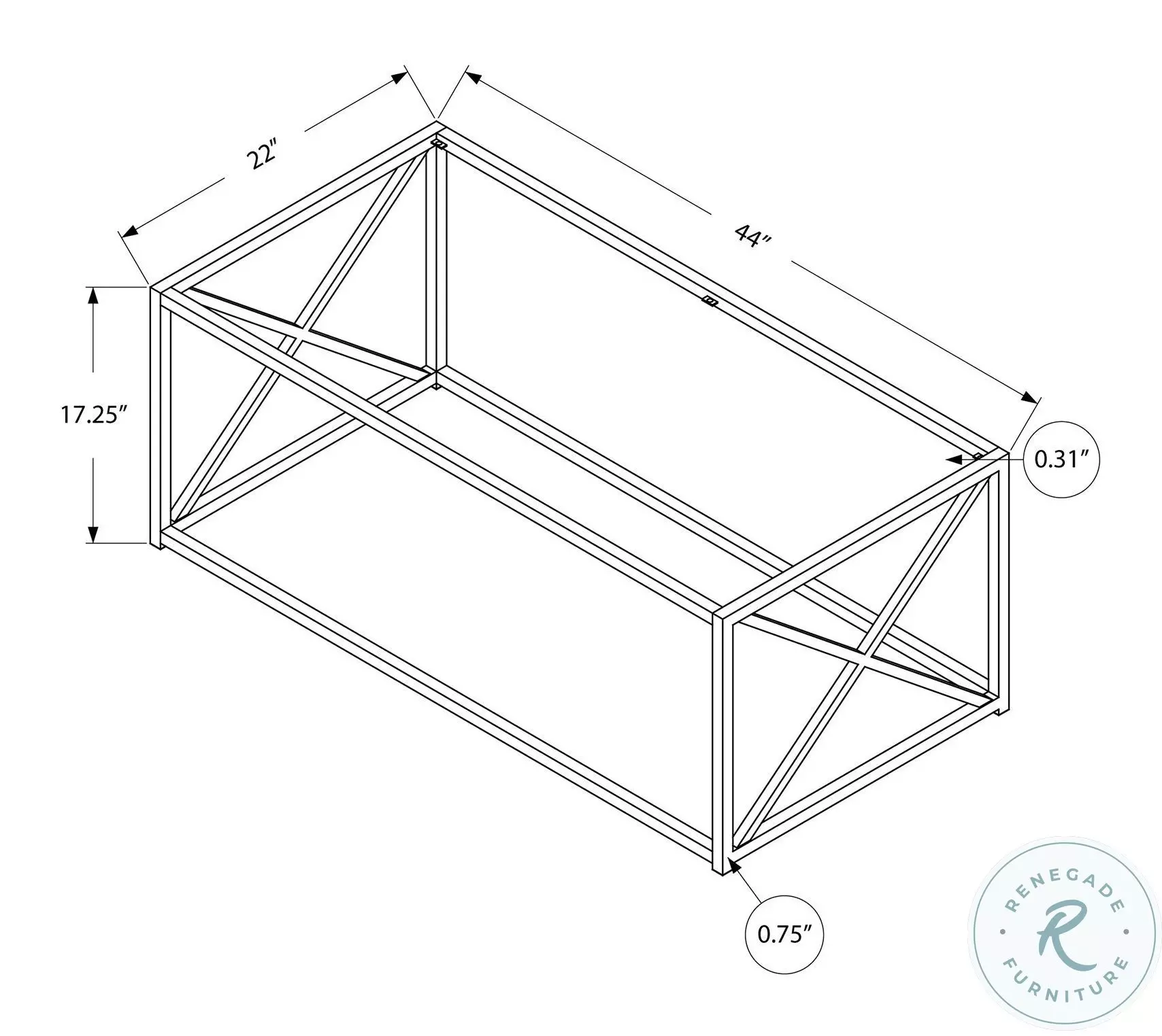 3440 Chrome Coffee Table