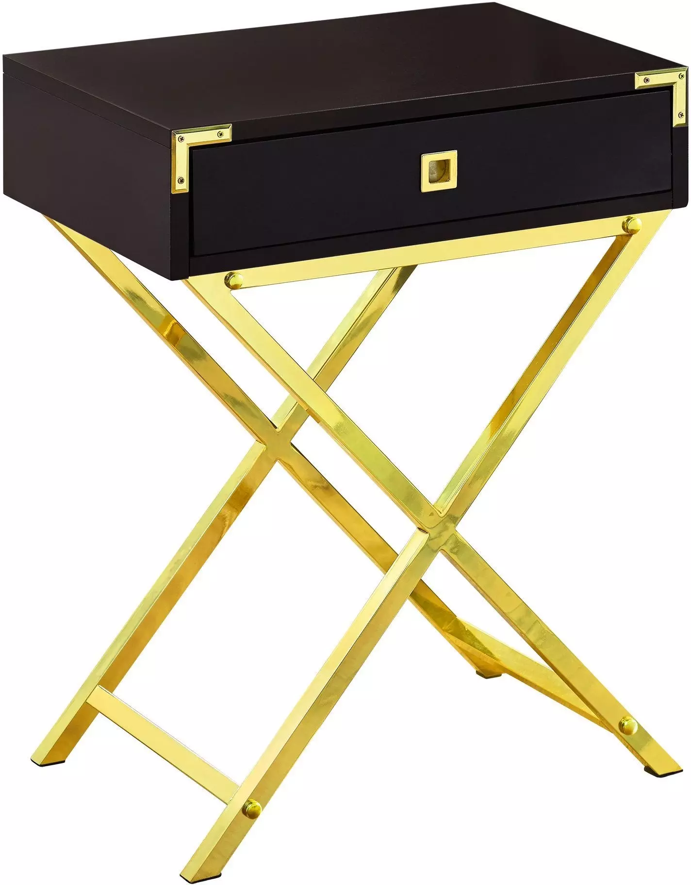 Monarch Specialties Accent Table - 24" H - Coffee Bean