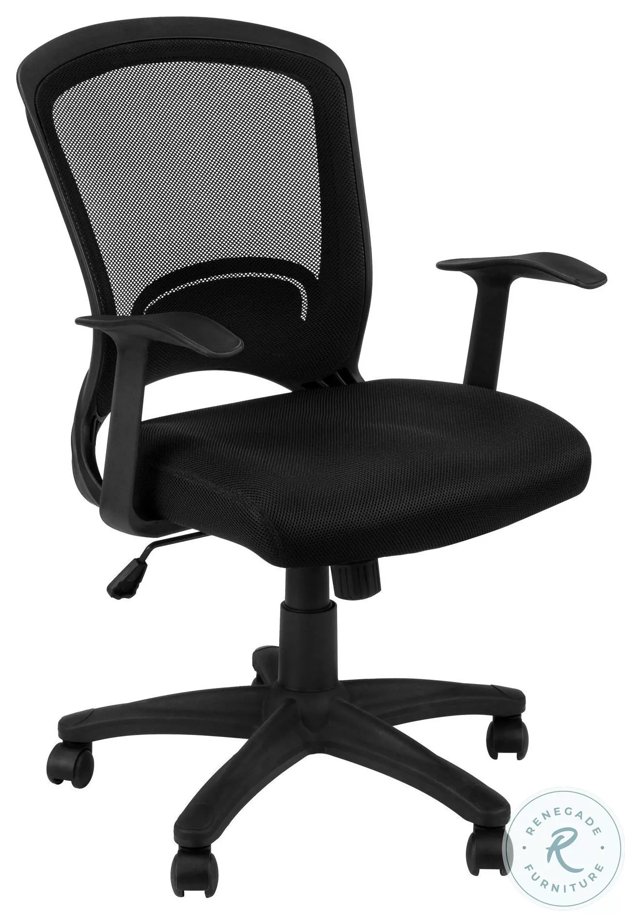 Black Mesh Mid-Back Office Chair from Monarch | Coleman Furniture