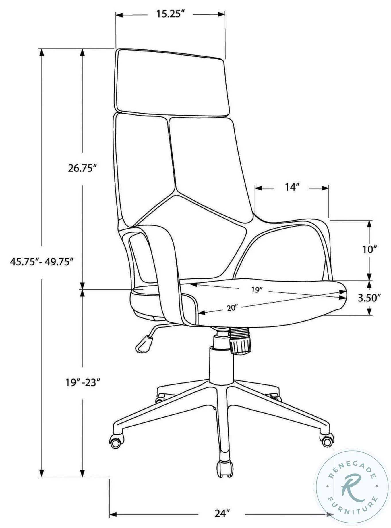 7272 Black Office Chair