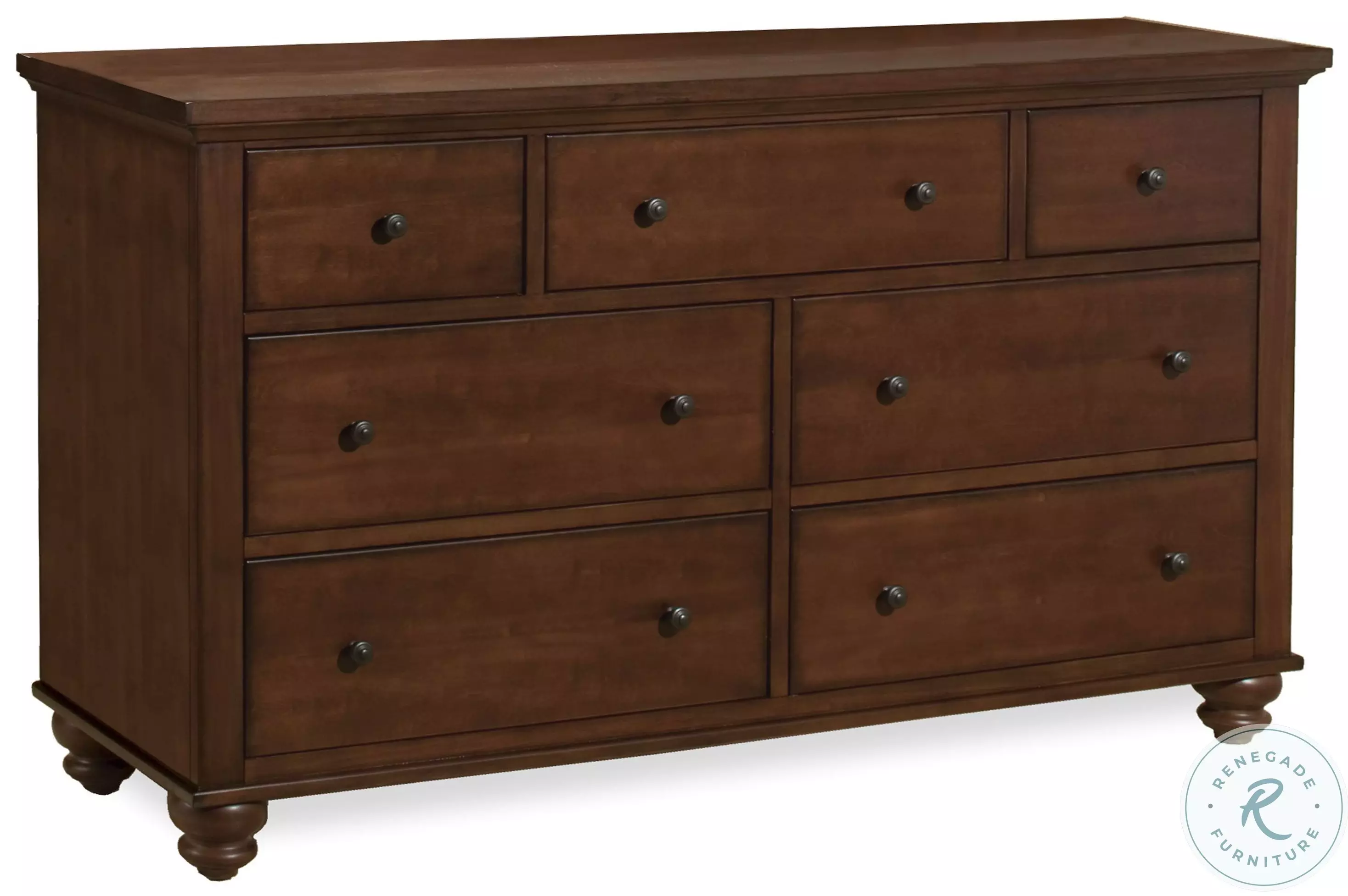 Brown Basket デモセット Cambridge Brown Cherry Double Dresser From Aspen Home
