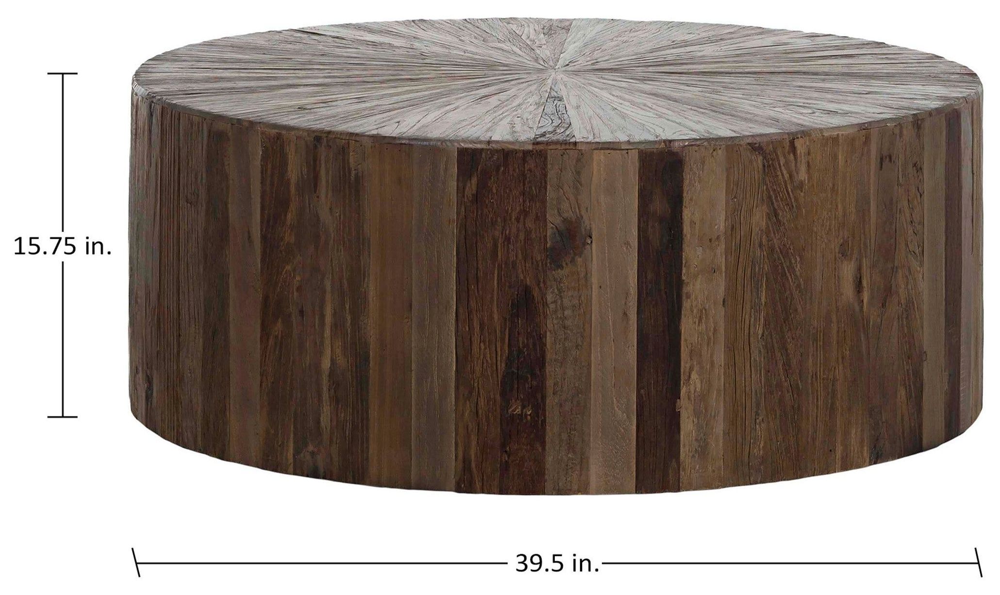 Cyrano Natural Elm Circular Coffee Table